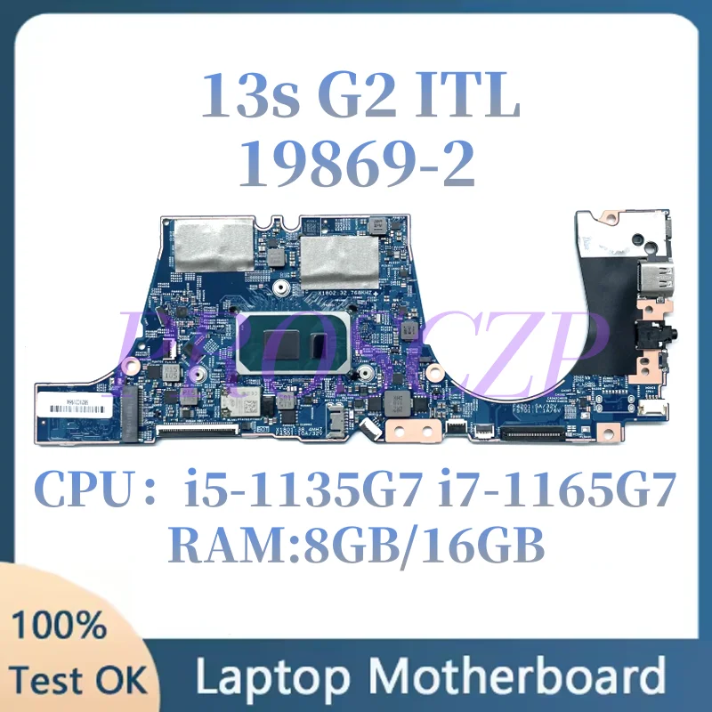 19869-2 Mainboard For L enovo ThinkBook 13s G2 ITL Laptop Motherboard with i5-1135G7 i7-1165G7 CPU 8GB/16GB-RAM 100% Tested OK
19869-2 Mainboard For L enovo ThinkBook 13s G2 ITL Laptop Motherboard with i5-1135G7 i7-1165G7 CPU 8GB/16GB-RAM 100% Tested OK
