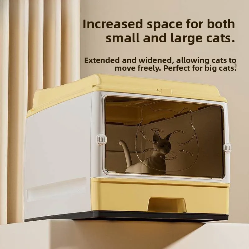 Extra Large Full Enclosure Litter Box Der Double Door Upaded Version Toilet with Odor Control And Side Leak Proof
Extra Large Full Enclosure Litter Box Der Double Door Upaded Version Toilet with Odor Control And Side Leak Proof