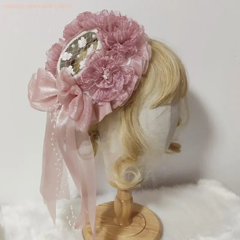 49ME Women Headdress Pillbox Hat Wedding Party Headpiece Ornamented with Mesh Beads White Floral Exquisite Accessory
49ME Women Headdress Pillbox Hat Wedding Party Headpiece Ornamented with Mesh Beads White Floral Exquisite Accessory