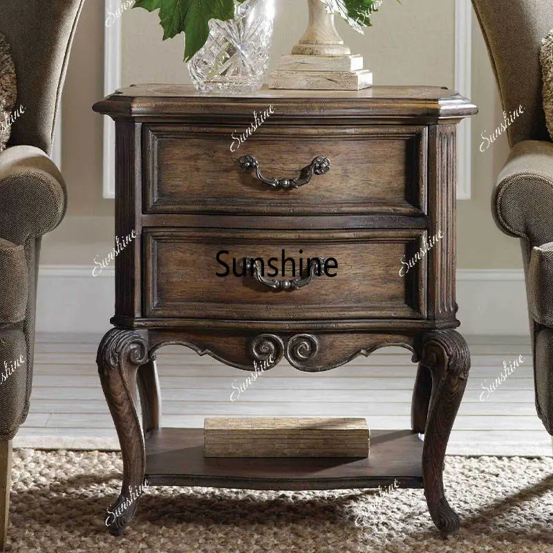 High-end modern simple bedside table vintage bedroom carved bedside table side table
High-end modern simple bedside table vintage bedroom carved bedside table side table