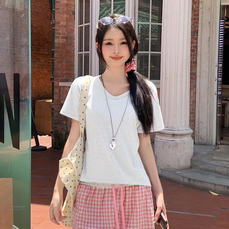 Cotton Loose Short Sleeve Shoulder T-Shirt Women Summer Casual Basic Tops Lazy Peplum
Cotton Loose Short Sleeve Shoulder T-Shirt Women Summer Casual Basic Tops Lazy Peplum