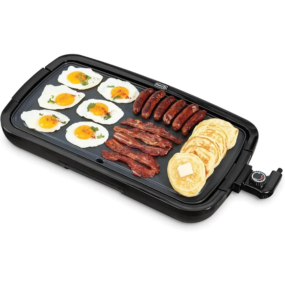 Nonstick Electric Griddle with Removable Plate, Easy Clean Surface, Anti-Slip Base - Recipe Book Included
Nonstick Electric Griddle with Removable Plate, Easy Clean Surface, Anti-Slip Base - Recipe Book Included