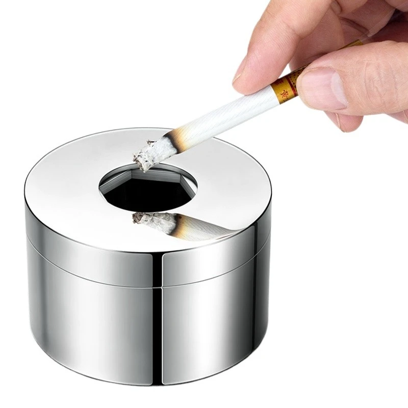 Creative personality trend ashtray stainless steel closed with cover anti-fly ash male metal
Creative personality trend ashtray stainless steel closed with cover anti-fly ash male metal