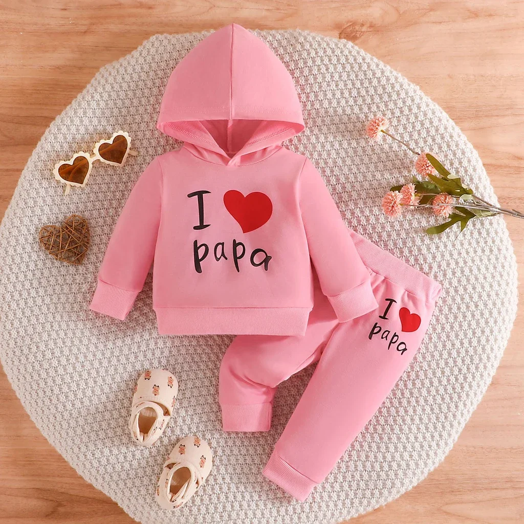Clothing Set For Kid Boy Girls 3 -24 Months Cute Letter I LOVE PAPA Long Sleeve Hoodie Tee Long Pants Outfit For Newborn Baby
Clothing Set For Kid Boy Girls 3 -24 Months Cute Letter I LOVE PAPA Long Sleeve Hoodie Tee Long Pants Outfit For Newborn Baby