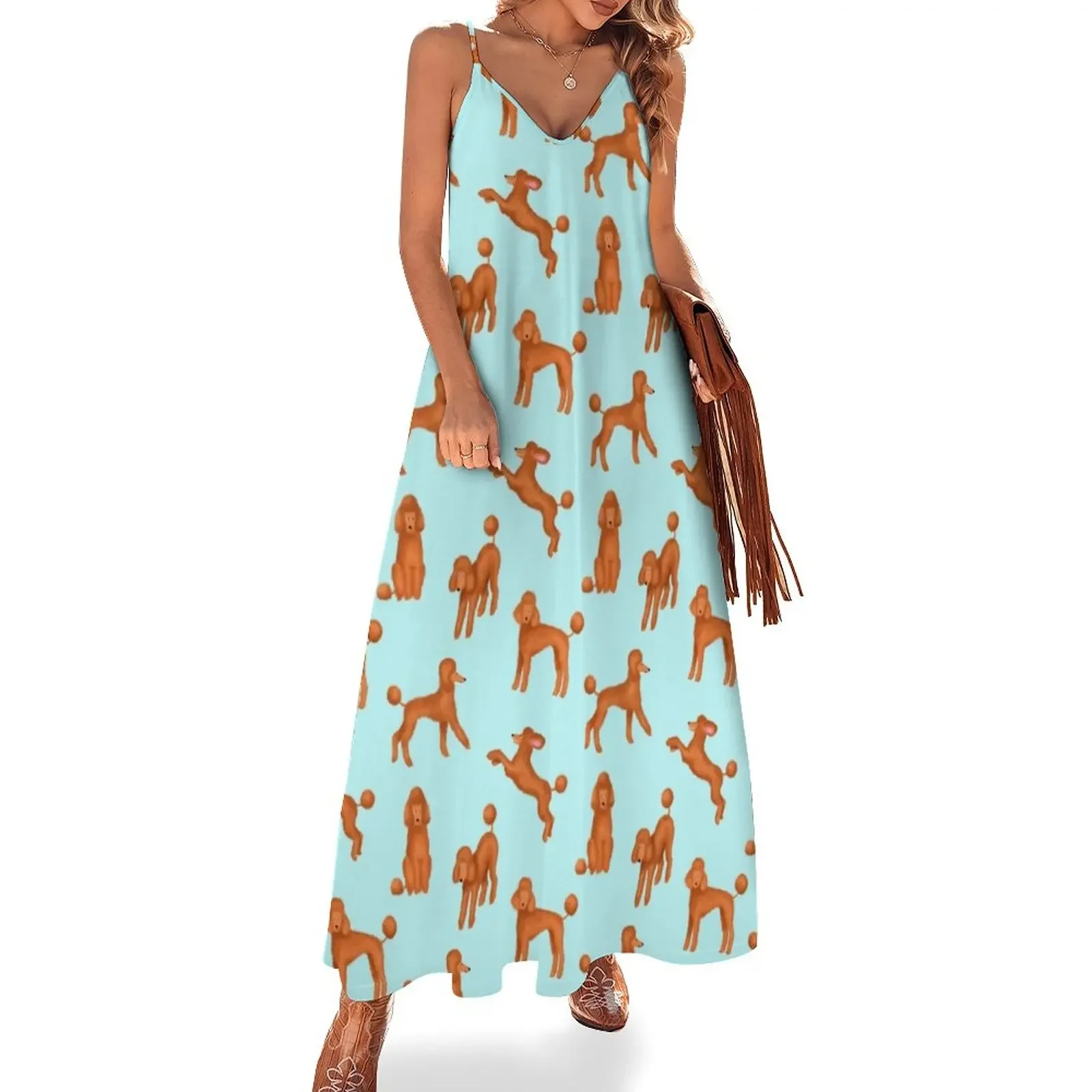 Red Poodles Pattern (Light Blue Background) Sleeveless Dress Woman dresses elegant women's dresses for wedding Dress
Red Poodles Pattern (Light Blue Background) Sleeveless Dress Woman dresses elegant women's dresses for wedding Dress