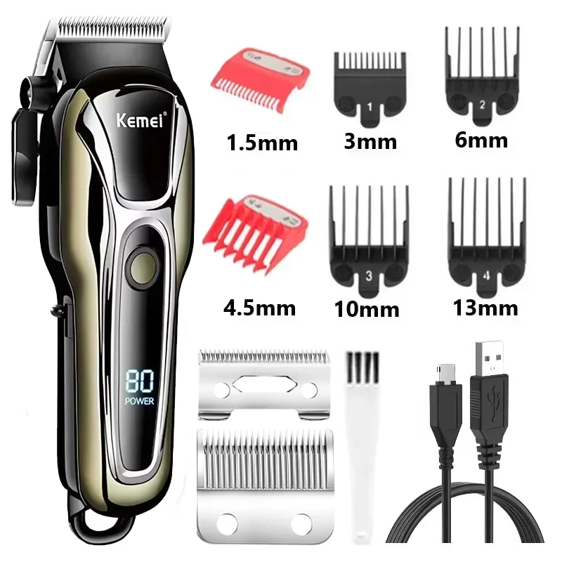 Kemei Hair Clipper Electric Hair Trimmer for Men Electric Shaver Professional Men's Hair Cutting Machine Wireless Barber Trimmer
Kemei Hair Clipper Electric Hair Trimmer for Men Electric Shaver Professional Men's Hair Cutting Machine Wireless Barber Trimmer