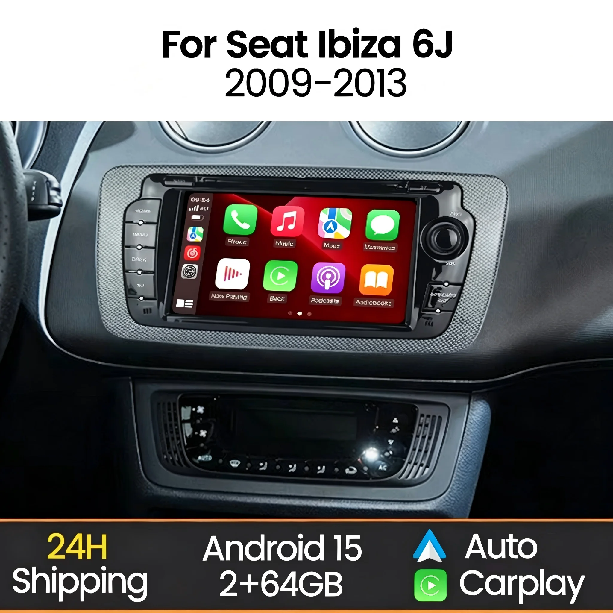 MEKEDE Android Auto Car Radio Multimedia Player For Seat Ibiza 2009-2013 With CarPlay GPS Navigation WiFi FM BT Audio System
MEKEDE Android Auto Car Radio Multimedia Player For Seat Ibiza 2009-2013 With CarPlay GPS Navigation WiFi FM BT Audio System