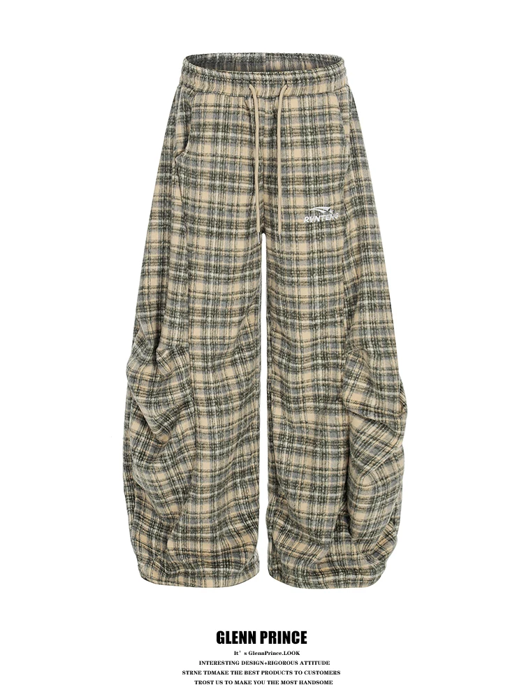 Мужские брюки в американском ретро-стиле из твидовой ткани в клетку, модные новые повседневные брюки свободного кроя с завязками, брюки-«кинжал»
Мужские брюки в американском ретро-стиле из твидовой ткани в клетку, модные новые повседневные брюки свободного кроя с завязками, брюки-«кинжал»