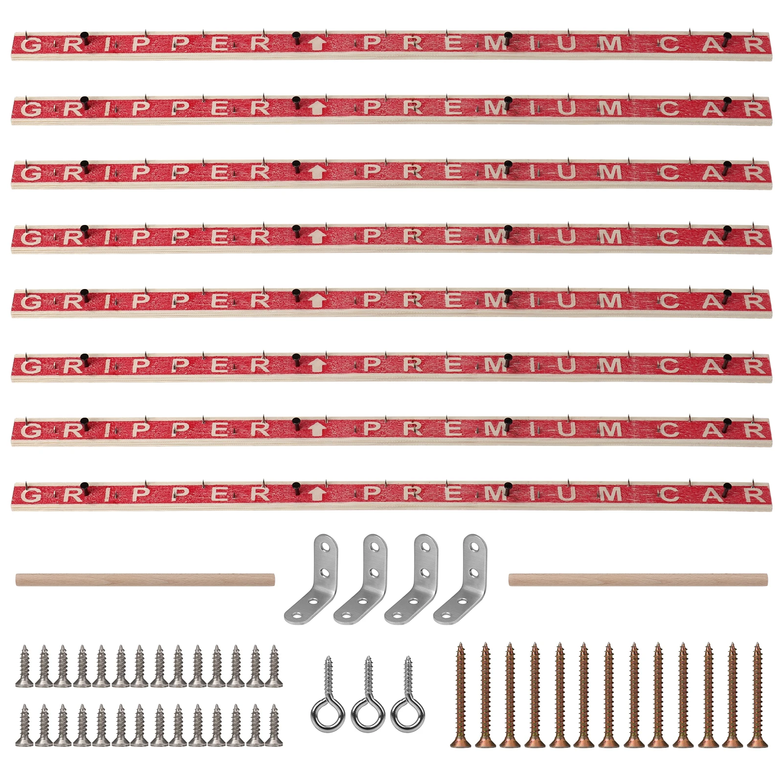 8 Pcs Tufting Carpet Tack Strips – Pre-Installed Nails Plywood Strip for Subfloor Stairs Rug DIY
8 Pcs Tufting Carpet Tack Strips – Pre-Installed Nails Plywood Strip for Subfloor Stairs Rug DIY