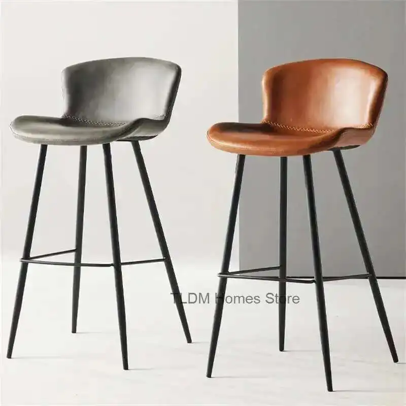Nordic Saddle Leather Bar Chair for Bar Furniture Light Luxury Home Kitchen Dining Room Bar Stool Simple Iron Leisure High Stool
Nordic Saddle Leather Bar Chair for Bar Furniture Light Luxury Home Kitchen Dining Room Bar Stool Simple Iron Leisure High Stool