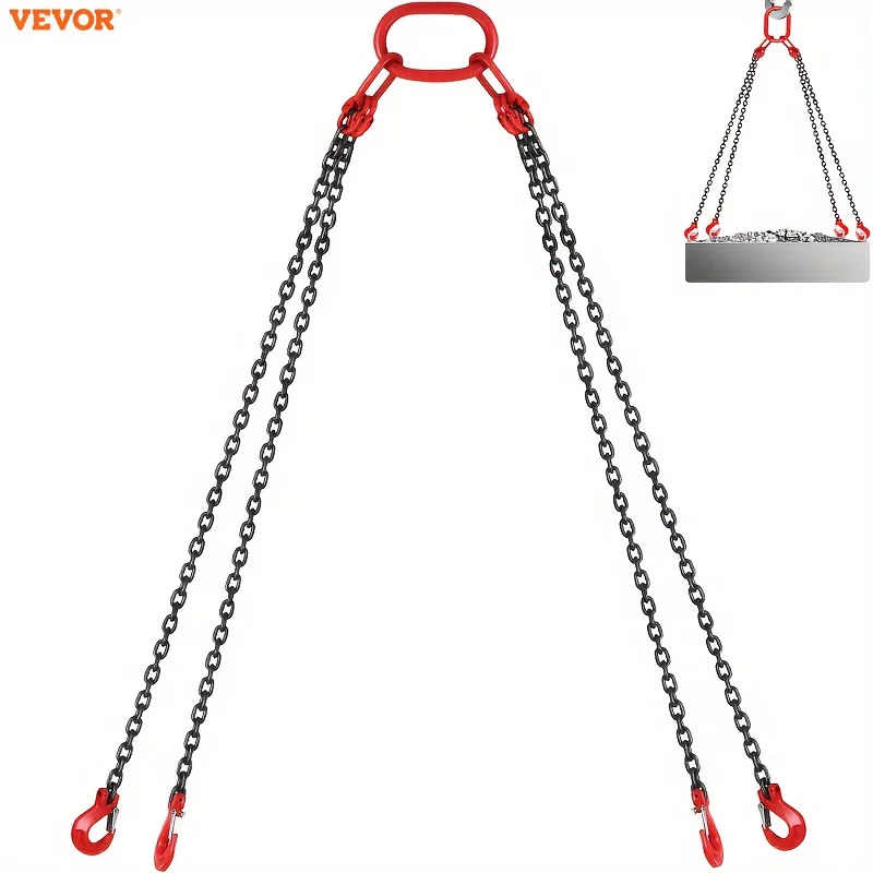 VEVOR 10FT Chain Sling 5/16 Inch X 10 FT Engine Lift Chain G80 Alloy Steel Engine Chain Hoist Lifts 3 Ton With 4 Leg Grab Hooks And Adjuster Used In Mining, Machinery, Ports, Building
VEVOR 10FT Chain Sling 5/16 Inch X 10 FT Engine Lift Chain G80 Alloy Steel Engine Chain Hoist Lifts 3 Ton With 4 Leg Grab Hooks And Adjuster Used In Mining, Machinery, Ports, Building