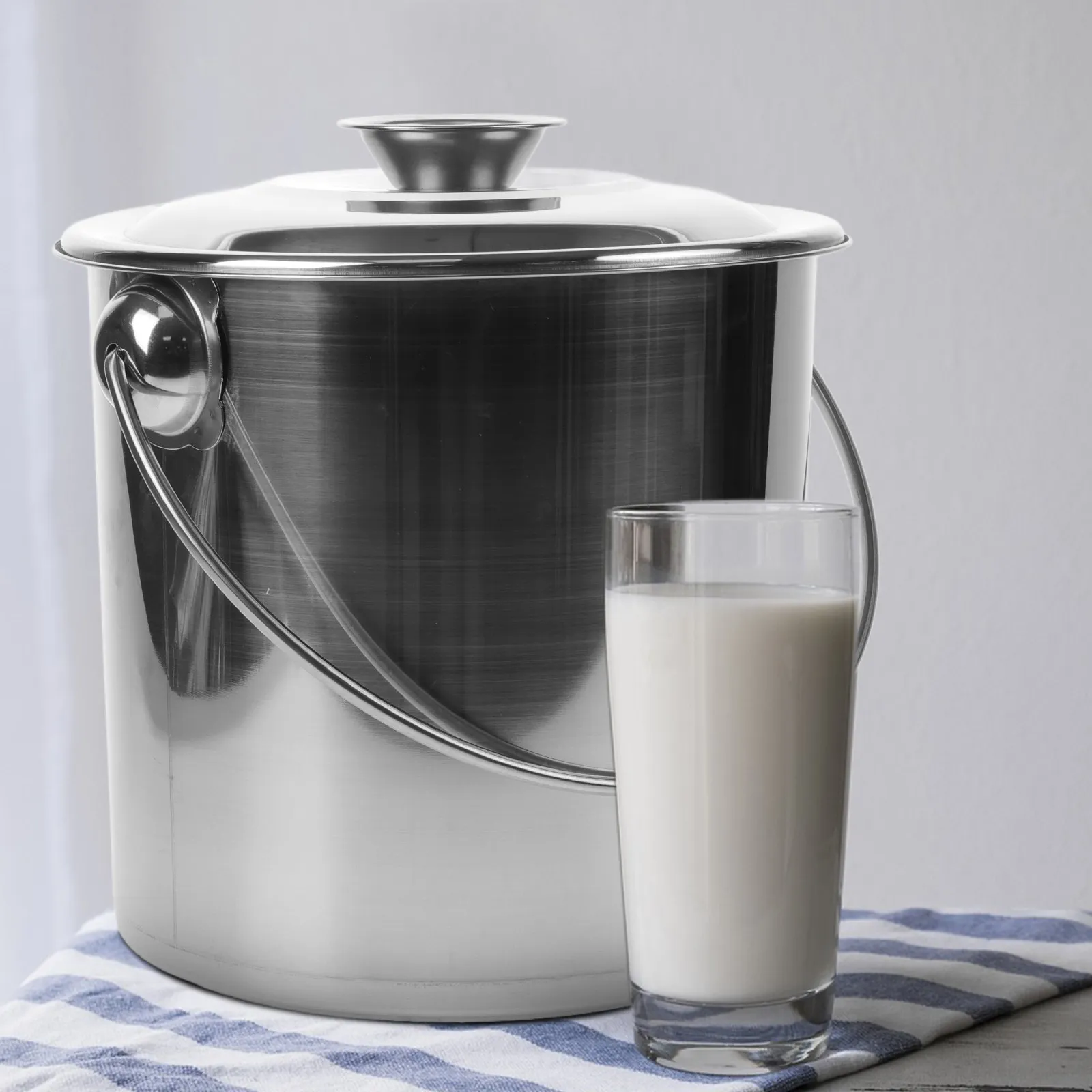 Stainless Steel Milk Bucket Kitchen Storage Container with Lid Multi-Function Airtight Food Storage Bucket Portable
Stainless Steel Milk Bucket Kitchen Storage Container with Lid Multi-Function Airtight Food Storage Bucket Portable
