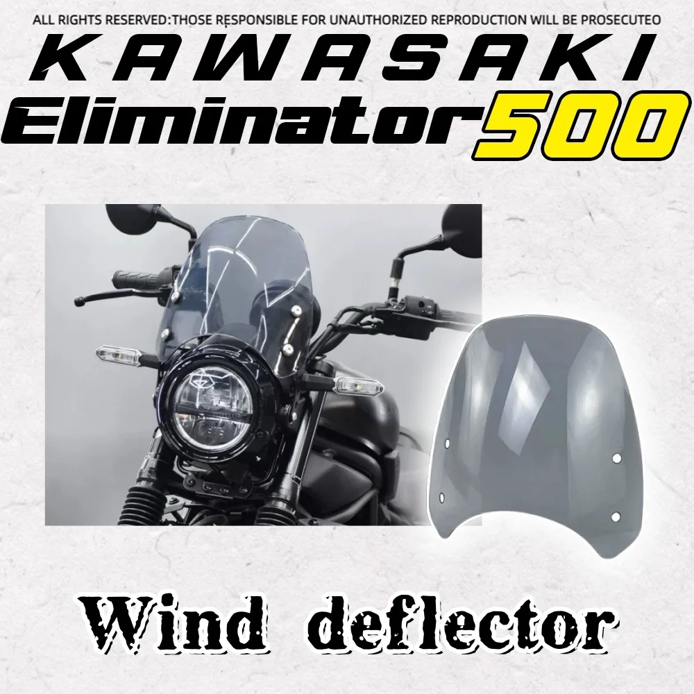 For Kawasaki Eliminator 500 headlight cover transparent small windshield retro front windshield deflector cover
For Kawasaki Eliminator 500 headlight cover transparent small windshield retro front windshield deflector cover