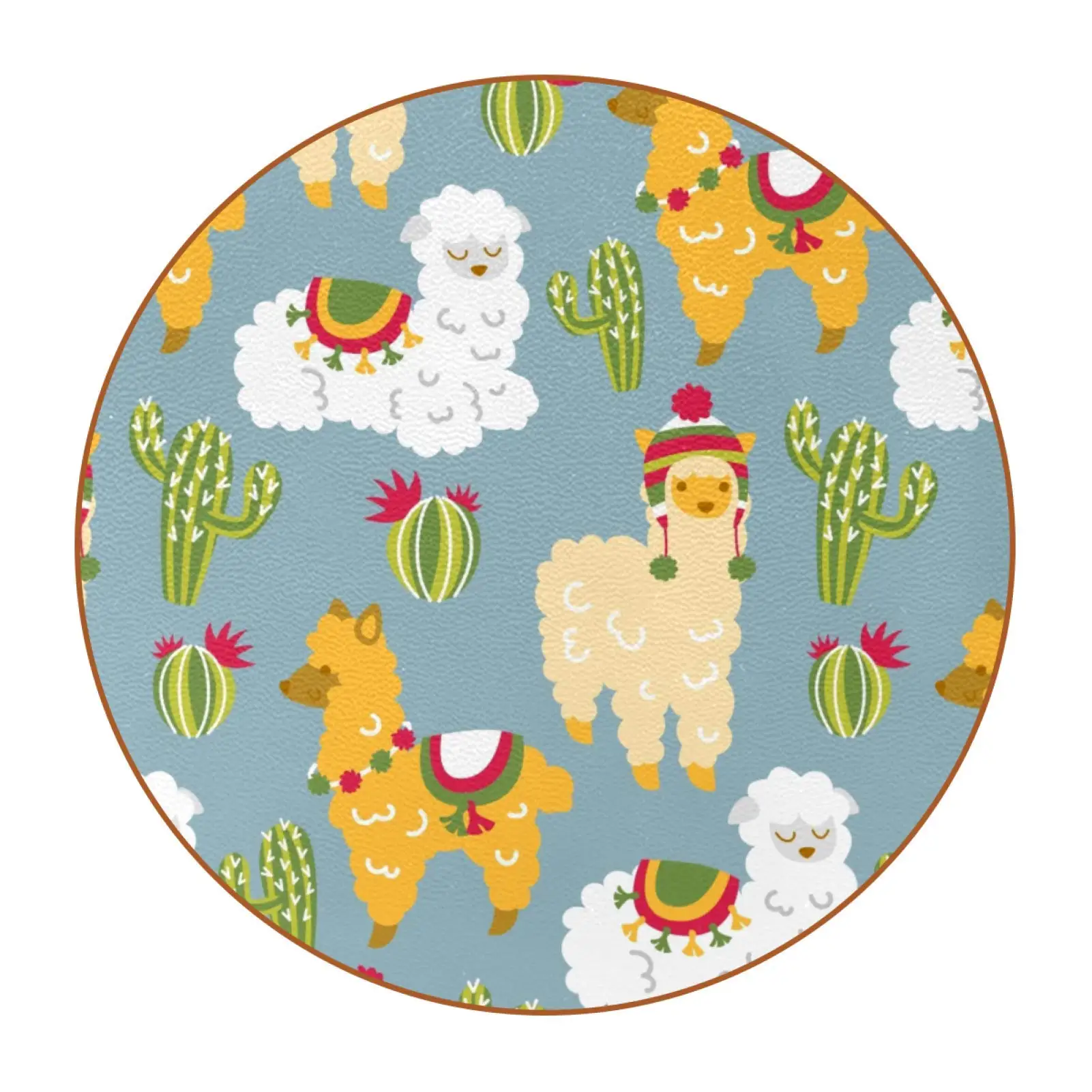Cartoon Lama Alpaca Ceramic Coasters for Drinks Round Absorbent with Holder for Kinds of Mugs Coasters for Home Bar Set of 1
Cartoon Lama Alpaca Ceramic Coasters for Drinks Round Absorbent with Holder for Kinds of Mugs Coasters for Home Bar Set of 1