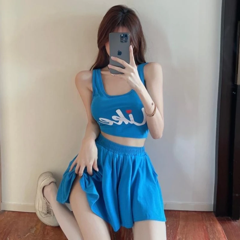 Summer Fashion Sweet Hot Girl Casual Sport Set Women Camisole A Line Skirt Two Piece Running Outfit Trendy
Summer Fashion Sweet Hot Girl Casual Sport Set Women Camisole A Line Skirt Two Piece Running Outfit Trendy