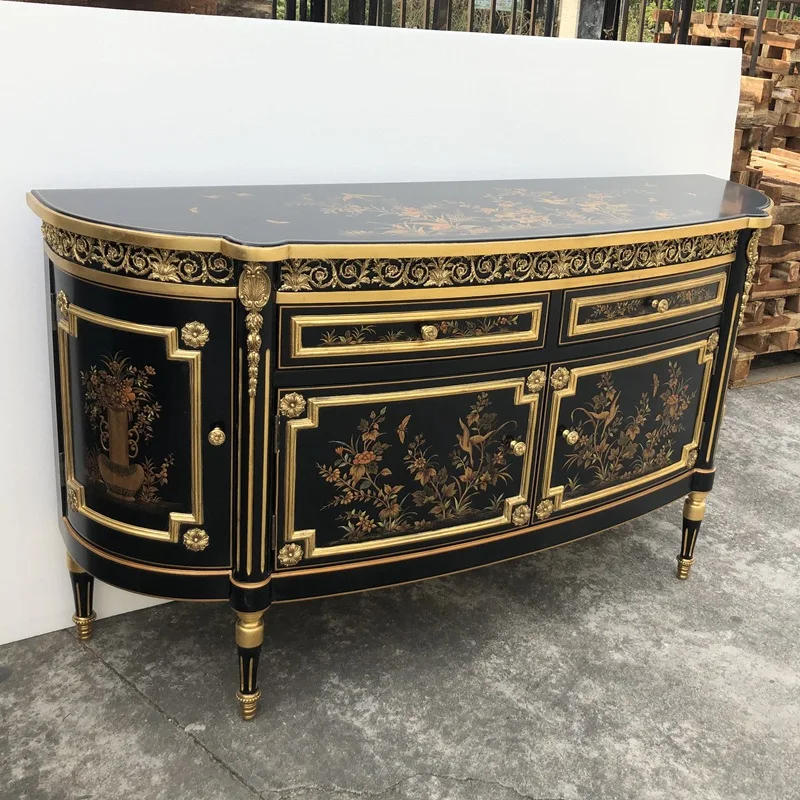 Entrance cabinet Alexander carved dining side cabinet French painting decorative cabinet Locker furniture
Entrance cabinet Alexander carved dining side cabinet French painting decorative cabinet Locker furniture