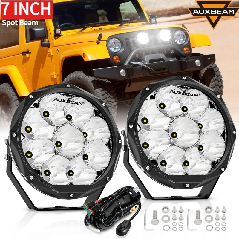 AUXBEAM 7-дюймовый круглый светодиодный прожектор дальнего света с жгутом проводов для грузовика, пикапа, внедорожника, квадроцикла, UTV, внедорожника
AUXBEAM 7-дюймовый круглый светодиодный прожектор дальнего света с жгутом проводов для грузовика, пикапа, внедорожника, квадроцикла, UTV, внедорожника