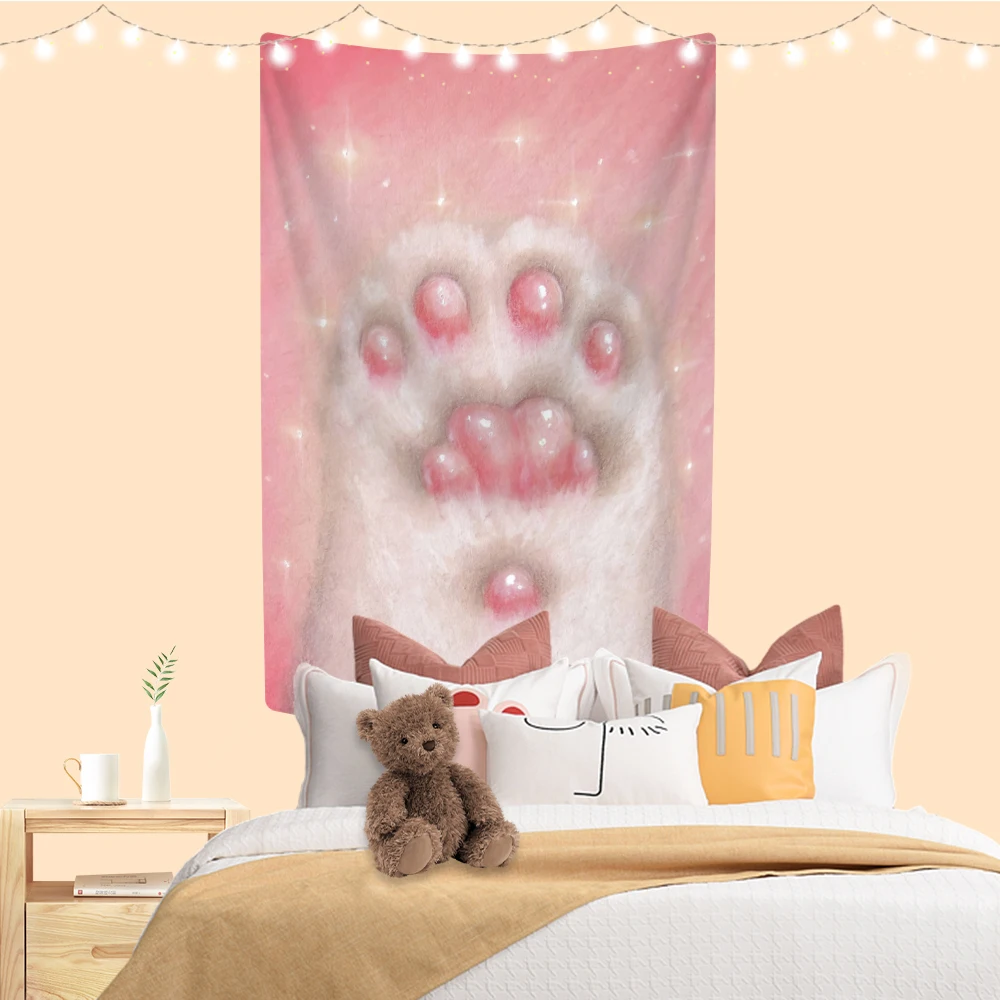 Super Cute Cat Paws Tapestry Kawaii Cartoon Printed Wall Hanging Background Cloth Dorm Or Bedroom Decoration Sofa Blanket
Super Cute Cat Paws Tapestry Kawaii Cartoon Printed Wall Hanging Background Cloth Dorm Or Bedroom Decoration Sofa Blanket
