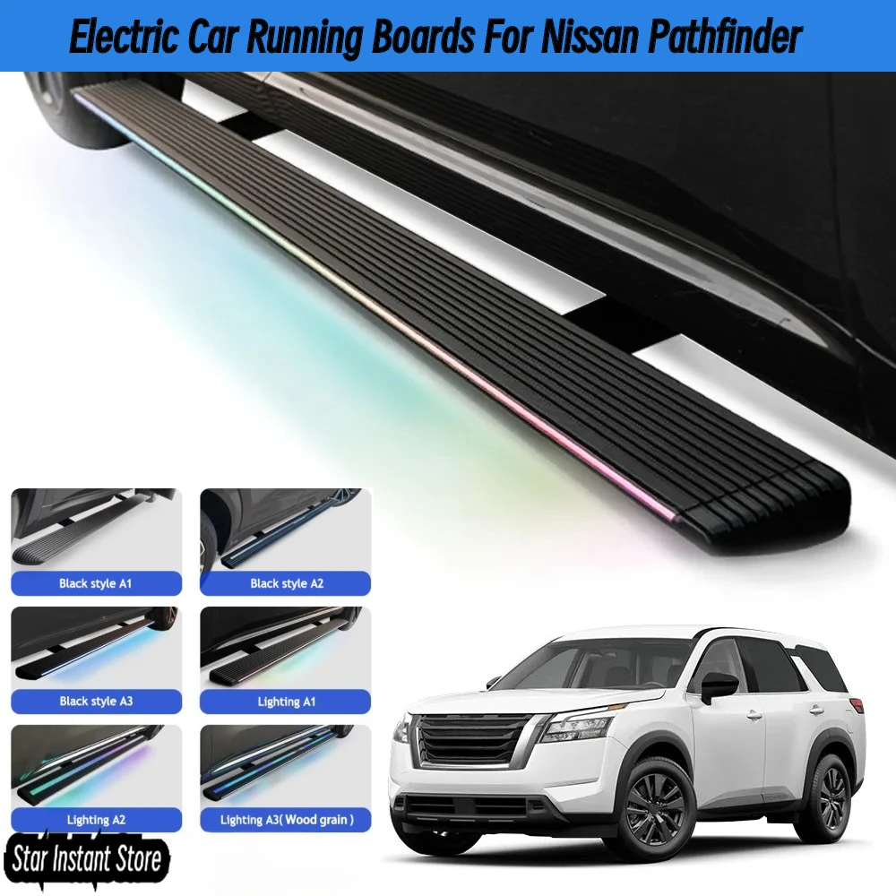 Автоматические выдвижные подножки для Nissan Pathfinder, электрические боковые ступеньки со светодиодной подсветкой, противоскользящая педаль
Автоматические выдвижные подножки для Nissan Pathfinder, электрические боковые ступеньки со светодиодной подсветкой, противоскользящая педаль