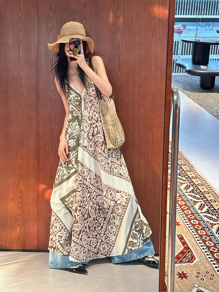 Новый китайский винтажный V-Ne Dr n Ethnic Loose Holiday Strapl Dr Travel Photoaphy Outfit Этнический Sle
Новый китайский винтажный V-Ne Dr n Ethnic Loose Holiday Strapl Dr Travel Photoaphy Outfit Этнический Sle