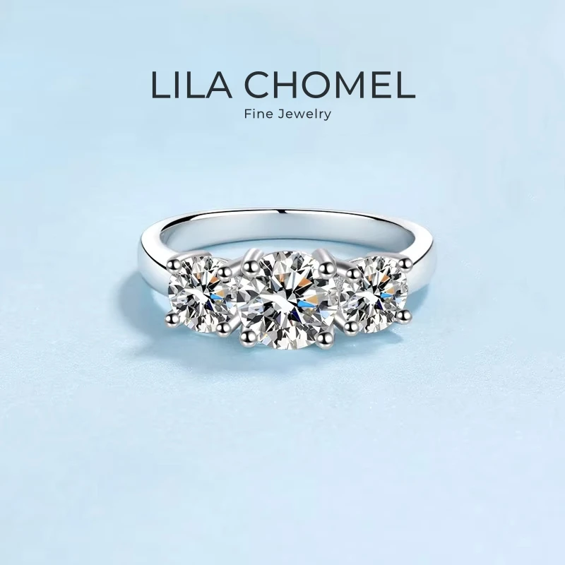 Designer Girl Birthday Gift 18K White Gold Rings 2 Carat D Color Three Moissanite Diamonds Women Fine Jewelry Engagement Ring
Designer Girl Birthday Gift 18K White Gold Rings 2 Carat D Color Three Moissanite Diamonds Women Fine Jewelry Engagement Ring