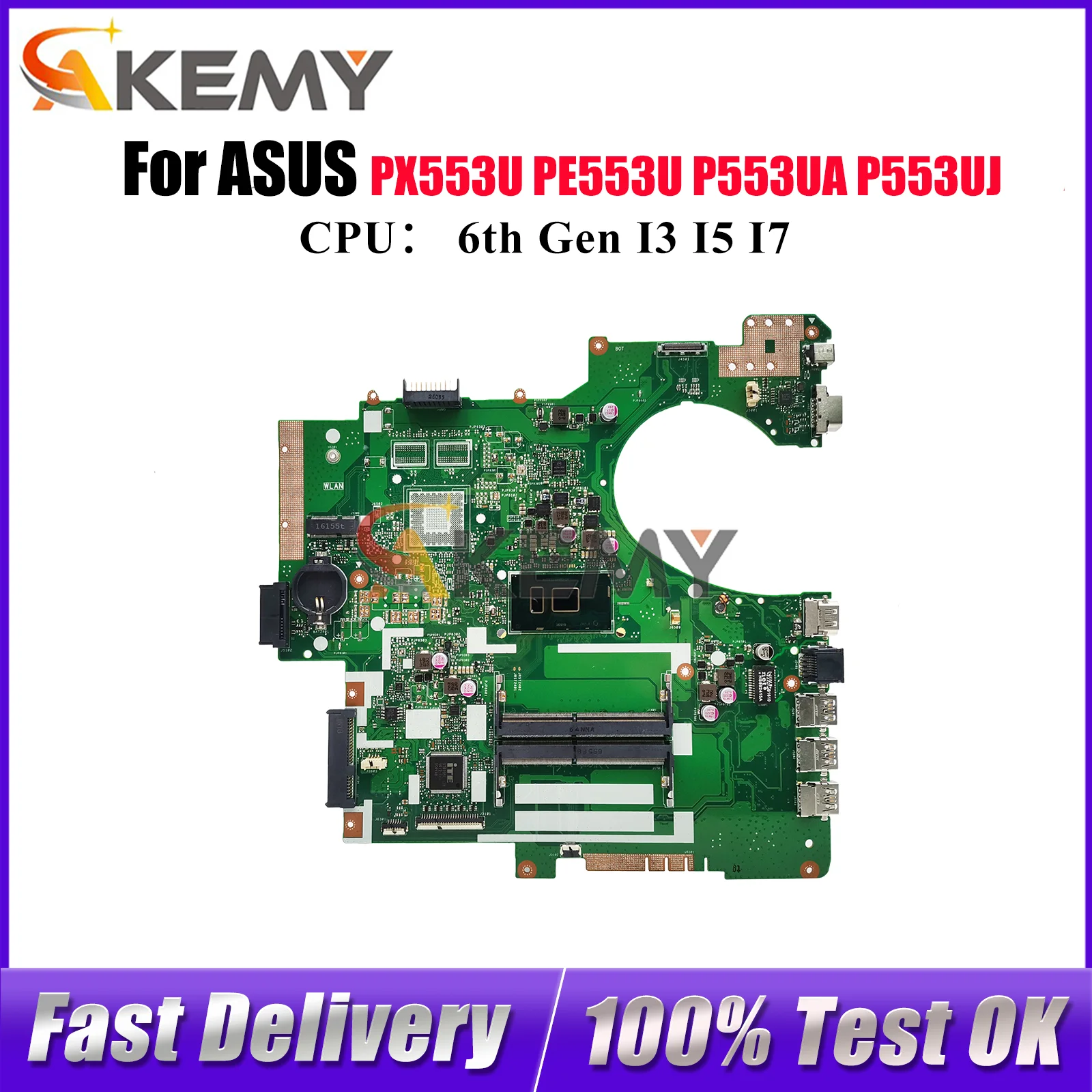 P553UA Laptop Motherboard For ASUS ProArt P553UA P553U PE553U PX553U RPO553U P553UJ Mainboard W/ I3 I5 I7 CPU tests OK fast ship
P553UA Laptop Motherboard For ASUS ProArt P553UA P553U PE553U PX553U RPO553U P553UJ Mainboard W/ I3 I5 I7 CPU tests OK fast ship