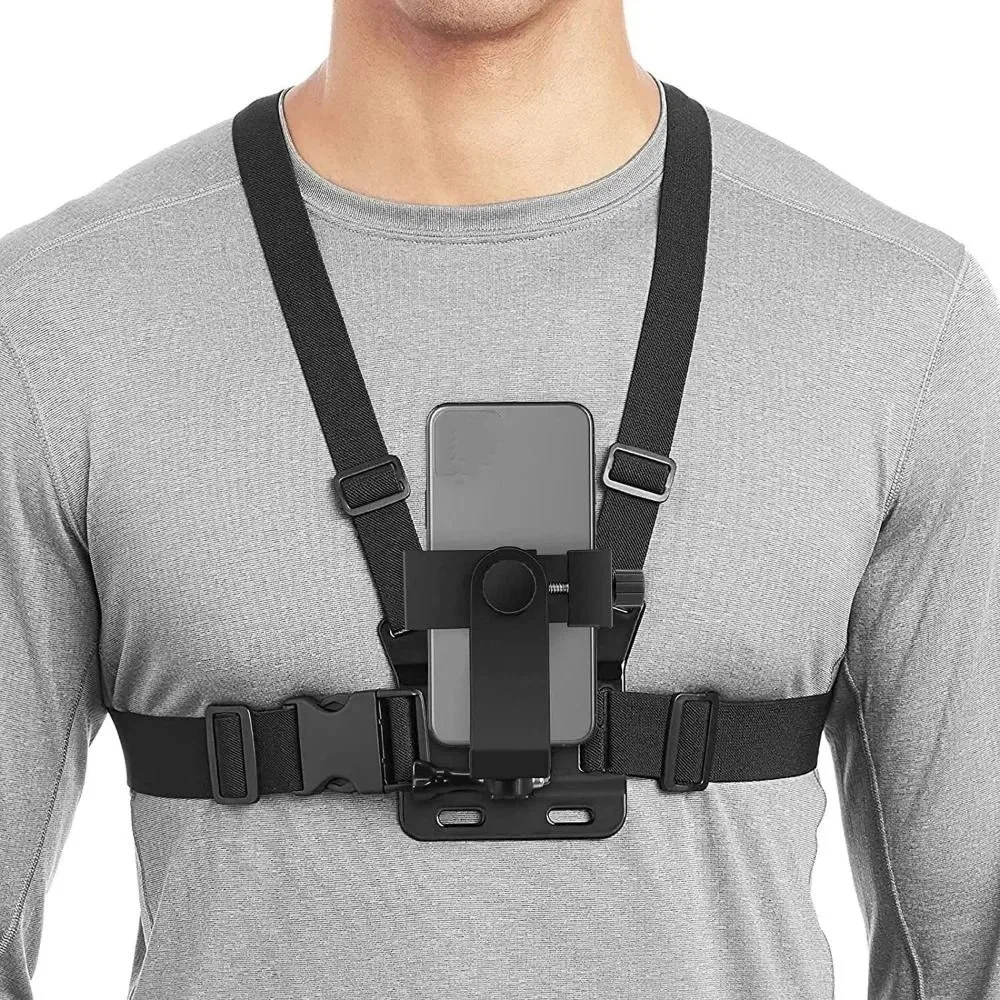 Adjustable Phone Chest Harness Holder Release of Hands Strong Stability Mobile Phone Chest Strap Mount Elastic Rotating
Adjustable Phone Chest Harness Holder Release of Hands Strong Stability Mobile Phone Chest Strap Mount Elastic Rotating