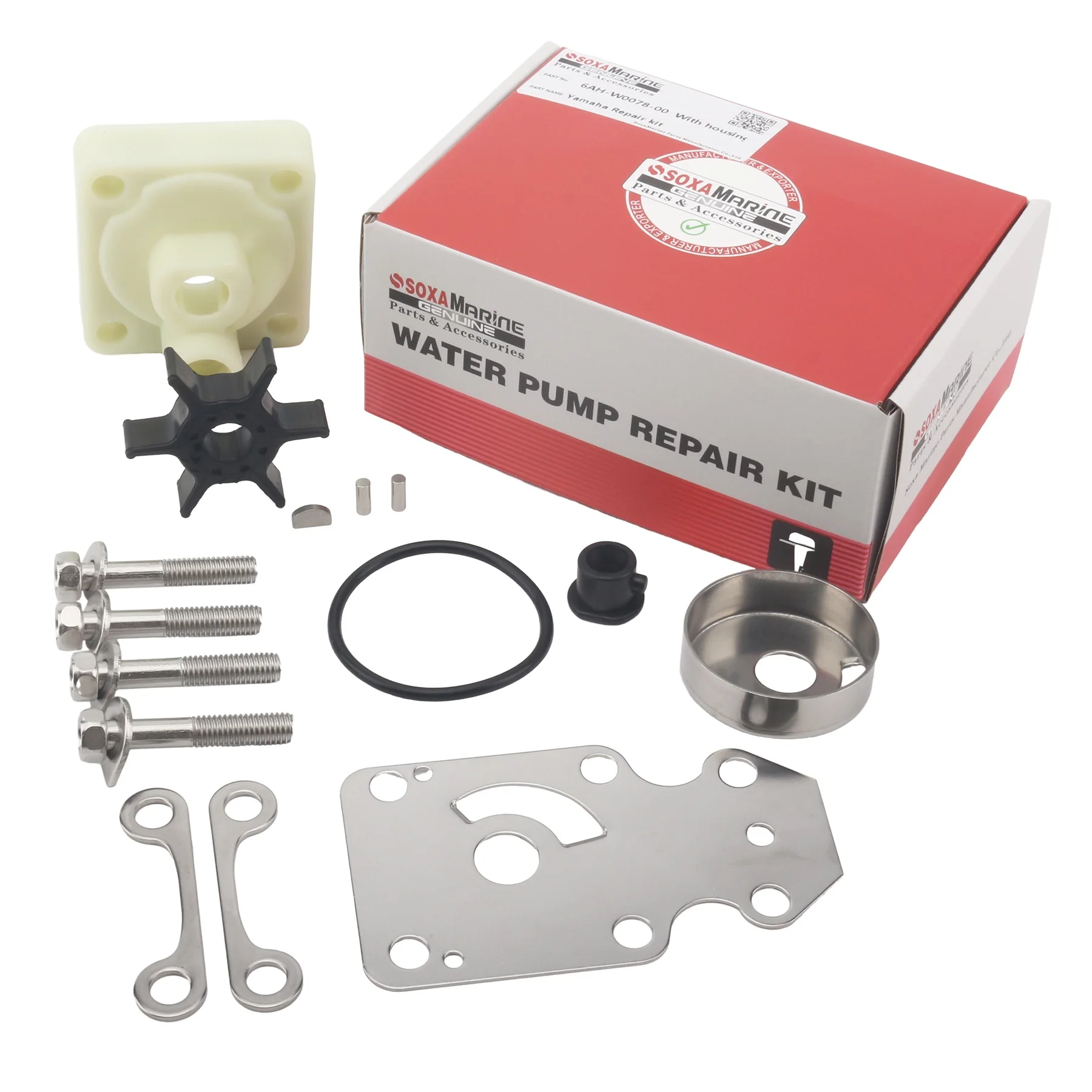 Fits for Yamaha 4-Stroke 15HP 20HP F15C F20 Boat Outboard Motors Water Pump Impeller Repair Kit 6AH-W0078-00 6AH-W0078-A2
Fits for Yamaha 4-Stroke 15HP 20HP F15C F20 Boat Outboard Motors Water Pump Impeller Repair Kit 6AH-W0078-00 6AH-W0078-A2