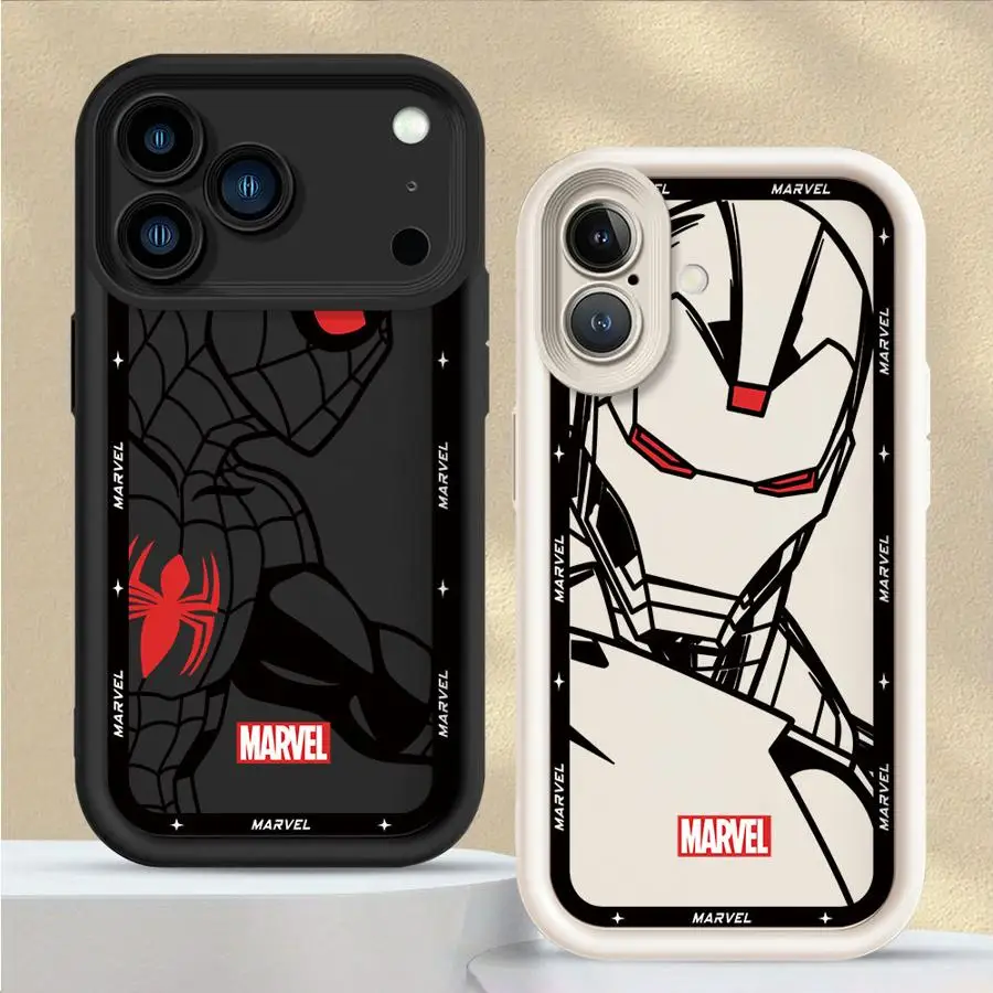 Marvel Spiderman Ironman Case for iPhone 16e 13 12 11 Pro Max 15 16 14 Plus XS Max XR 17 Air Soft Cover
Marvel Spiderman Ironman Case for iPhone 16e 13 12 11 Pro Max 15 16 14 Plus XS Max XR 17 Air Soft Cover