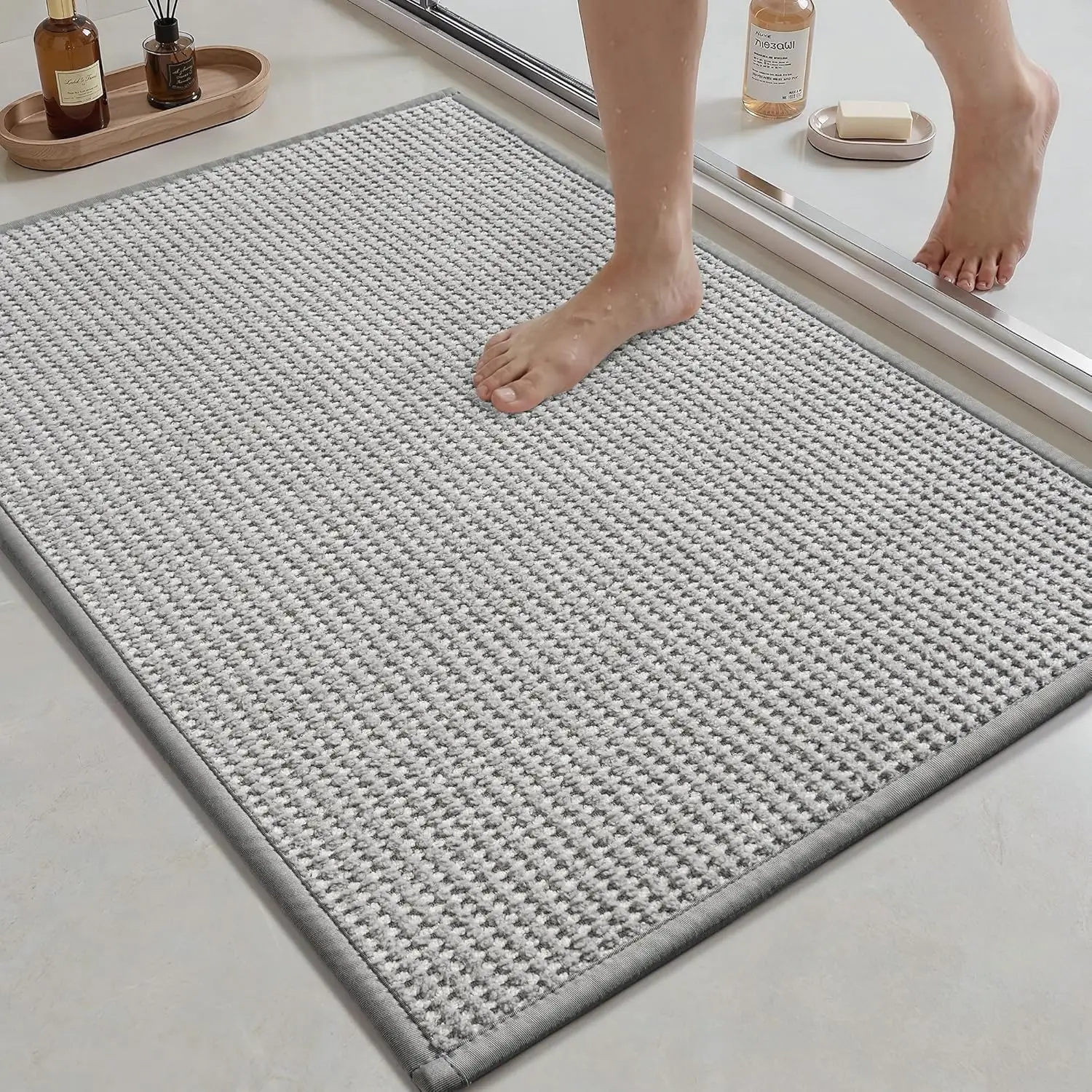 Ultra Thin Quick Dry Bath Mat, Non Slip Rubber Backed, Washable Chenille Bathroom Rug, 17x24 Grey
Ultra Thin Quick Dry Bath Mat, Non Slip Rubber Backed, Washable Chenille Bathroom Rug, 17x24 Grey