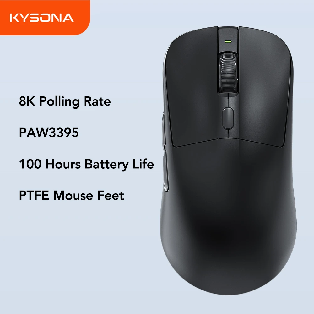 Kysona M617 Black PAW3395 Беспроводная игровая мышь 8K Скорость опрокидывания 26000 точек на дюйм Легкие эргономичные мыши для ПК геймерский ноутбук
Kysona M617 Black PAW3395 Беспроводная игровая мышь 8K Скорость опрокидывания 26000 точек на дюйм Легкие эргономичные мыши для ПК геймерский ноутбук