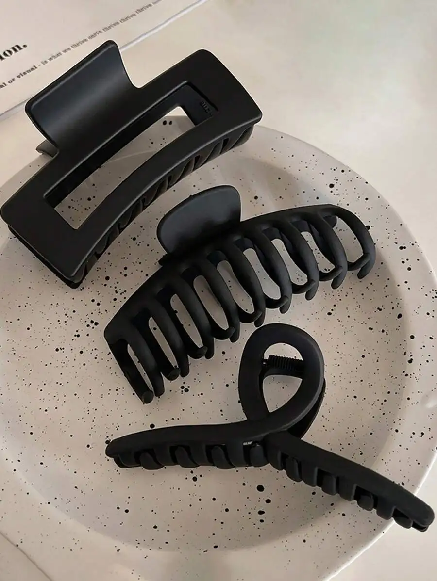 4pcs Womens Black Plastic Hair Claw Clips Square Single Dragon Claw Spiral Lightweight Stylish Versatile Hair Accessories
4pcs Womens Black Plastic Hair Claw Clips Square Single Dragon Claw Spiral Lightweight Stylish Versatile Hair Accessories