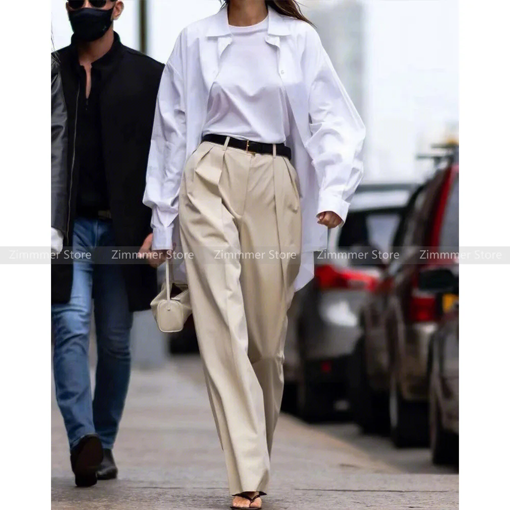 Minimalist niche pleated three-dimensional exquisite cut loose thin straight wide-leg casual pants
Minimalist niche pleated three-dimensional exquisite cut loose thin straight wide-leg casual pants