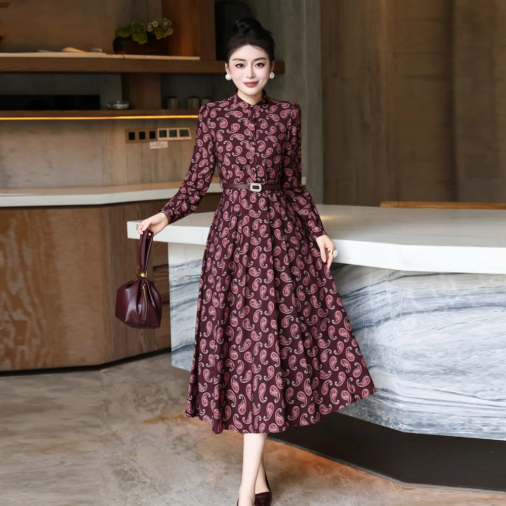 ZJYT Autumn New 2025 Fashion Women Print Dress Long Sleeve Elegant Designer Vintage Casual Holiday Midi Dresses Female Vestidos
ZJYT Autumn New 2025 Fashion Women Print Dress Long Sleeve Elegant Designer Vintage Casual Holiday Midi Dresses Female Vestidos