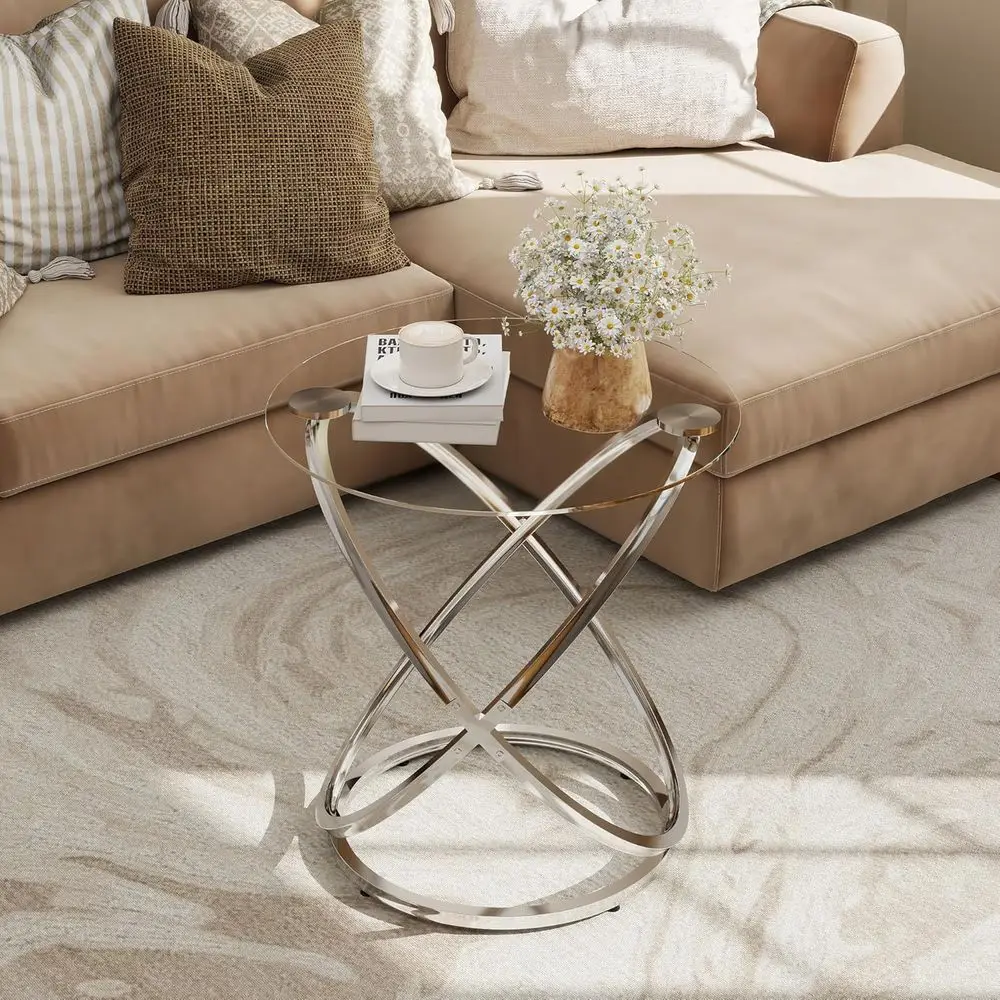Glass Coee Table, Round Coee Table with Ring Silver Metal e, ern Minimalist Coee Table or Decoration, Coee Tables or Living Room
Glass Coee Table, Round Coee Table with Ring Silver Metal e, ern Minimalist Coee Table or Decoration, Coee Tables or Living Room