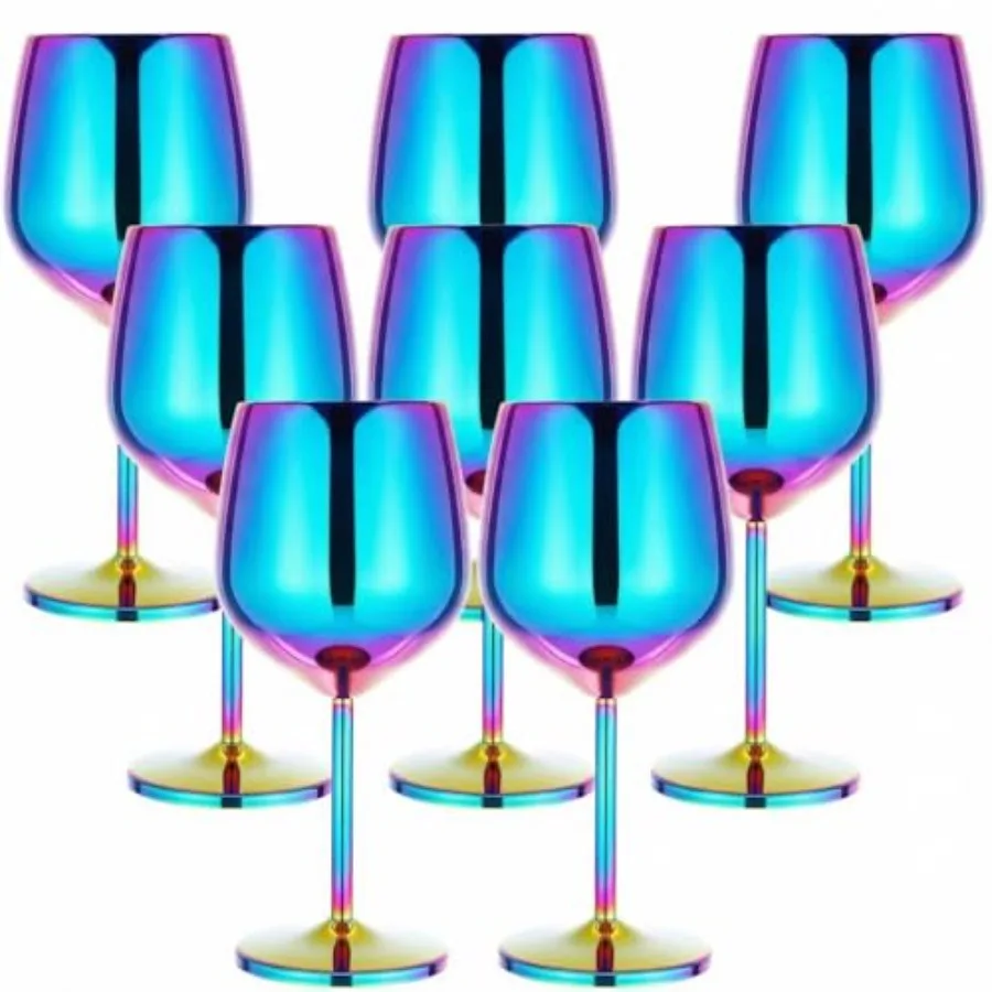 8 Pack Stainless Steel Stem Wine Glasses 18 oz Unbreakable Metal Wine Goblets for Outdoor Camping Picnic Pool Party Wedding Col
8 Pack Stainless Steel Stem Wine Glasses 18 oz Unbreakable Metal Wine Goblets for Outdoor Camping Picnic Pool Party Wedding Col