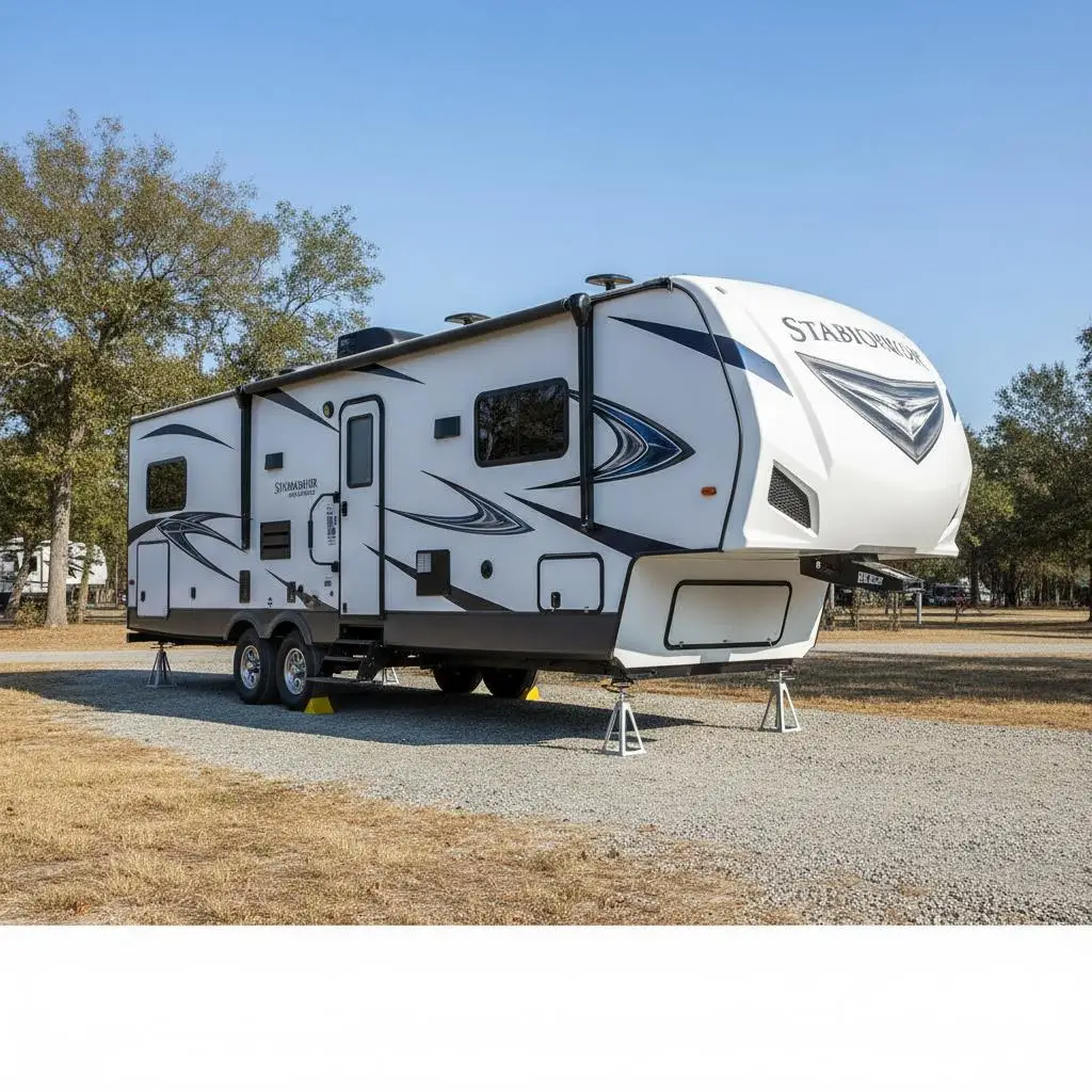 Aluminum Leveling Supports 4 Pack For Travel Trailer Camper Motorhome, 6000 Lbs Capacity Single Screw Lift 11-17 Inch Height
Aluminum Leveling Supports 4 Pack For Travel Trailer Camper Motorhome, 6000 Lbs Capacity Single Screw Lift 11-17 Inch Height