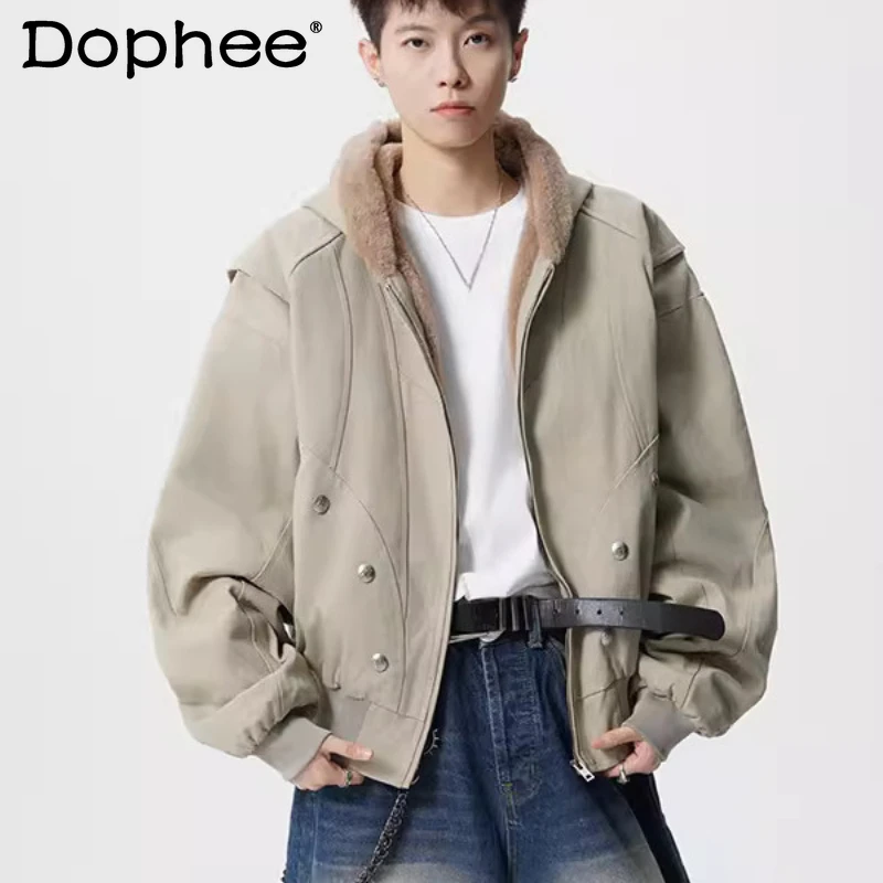 Trendy Jacket Parkas Men 2025 Winter New High Street Fashion Parkas Warm Hooded Tooling Solid Color Long Sleeve Outerwear Coats
Trendy Jacket Parkas Men 2025 Winter New High Street Fashion Parkas Warm Hooded Tooling Solid Color Long Sleeve Outerwear Coats