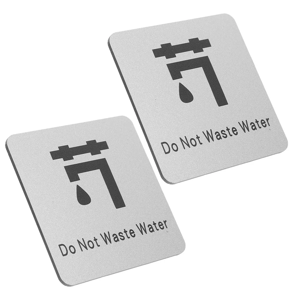 2 Pcs Water Saving Reminder Aluminum Warning Sign Stickers Composite Panel Bathroom Do Not Waste
2 Pcs Water Saving Reminder Aluminum Warning Sign Stickers Composite Panel Bathroom Do Not Waste