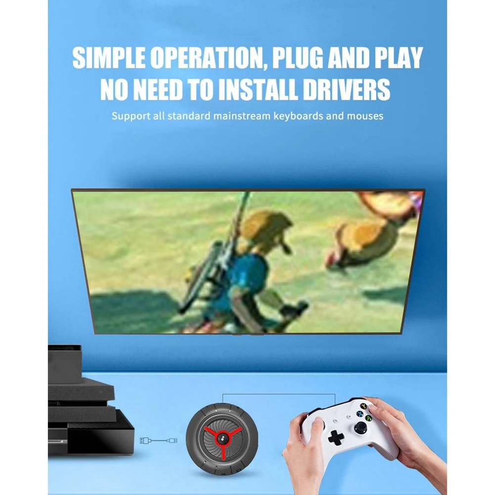 Адаптер HFES для клавиатуры и мыши, совместимый с конвертером контроллера геймпада PUBG с аудиовыходом 3,5 мм для PS4/PS3
Адаптер HFES для клавиатуры и мыши, совместимый с конвертером контроллера геймпада PUBG с аудиовыходом 3,5 мм для PS4/PS3