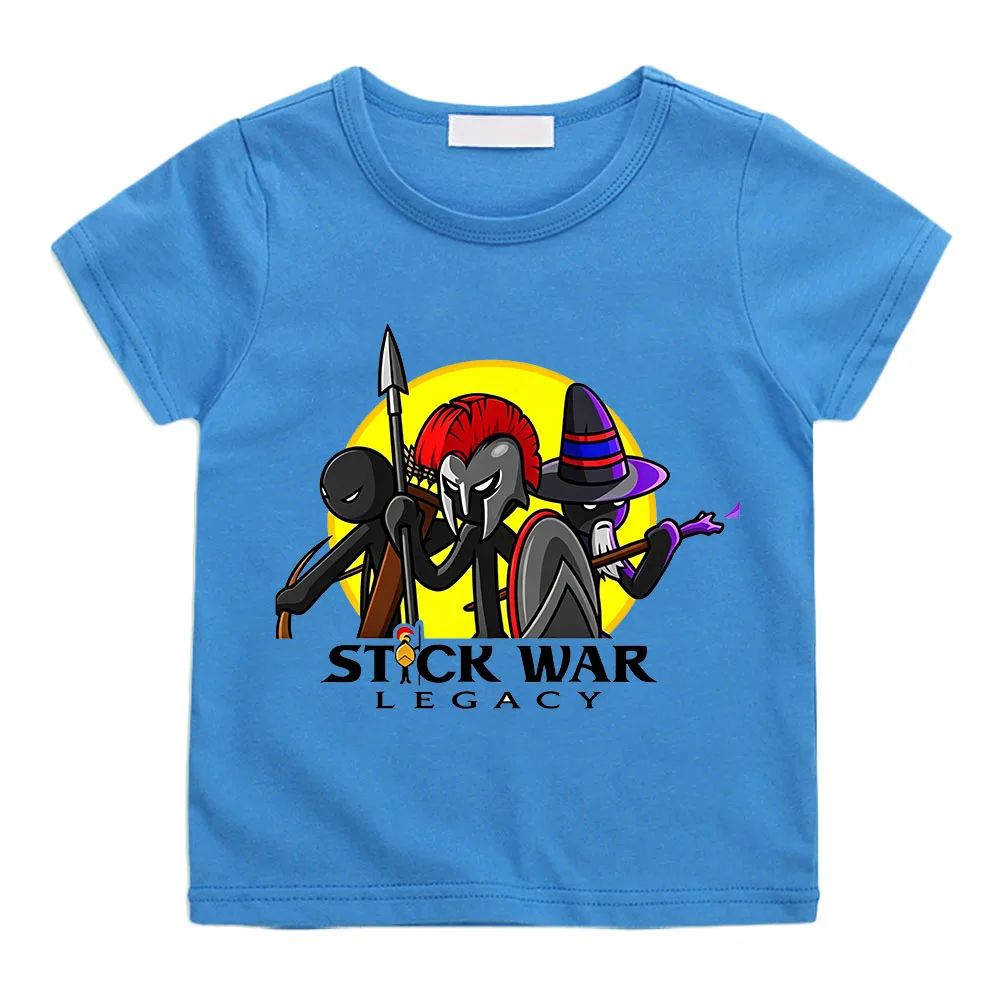 Game Stick War Children's Cotton T-shirts Cartoon Graphic Print Short Sleeve 2-12Y Cute Boys Girls Tee Casual O-neck Tops Summer
Game Stick War Children's Cotton T-shirts Cartoon Graphic Print Short Sleeve 2-12Y Cute Boys Girls Tee Casual O-neck Tops Summer