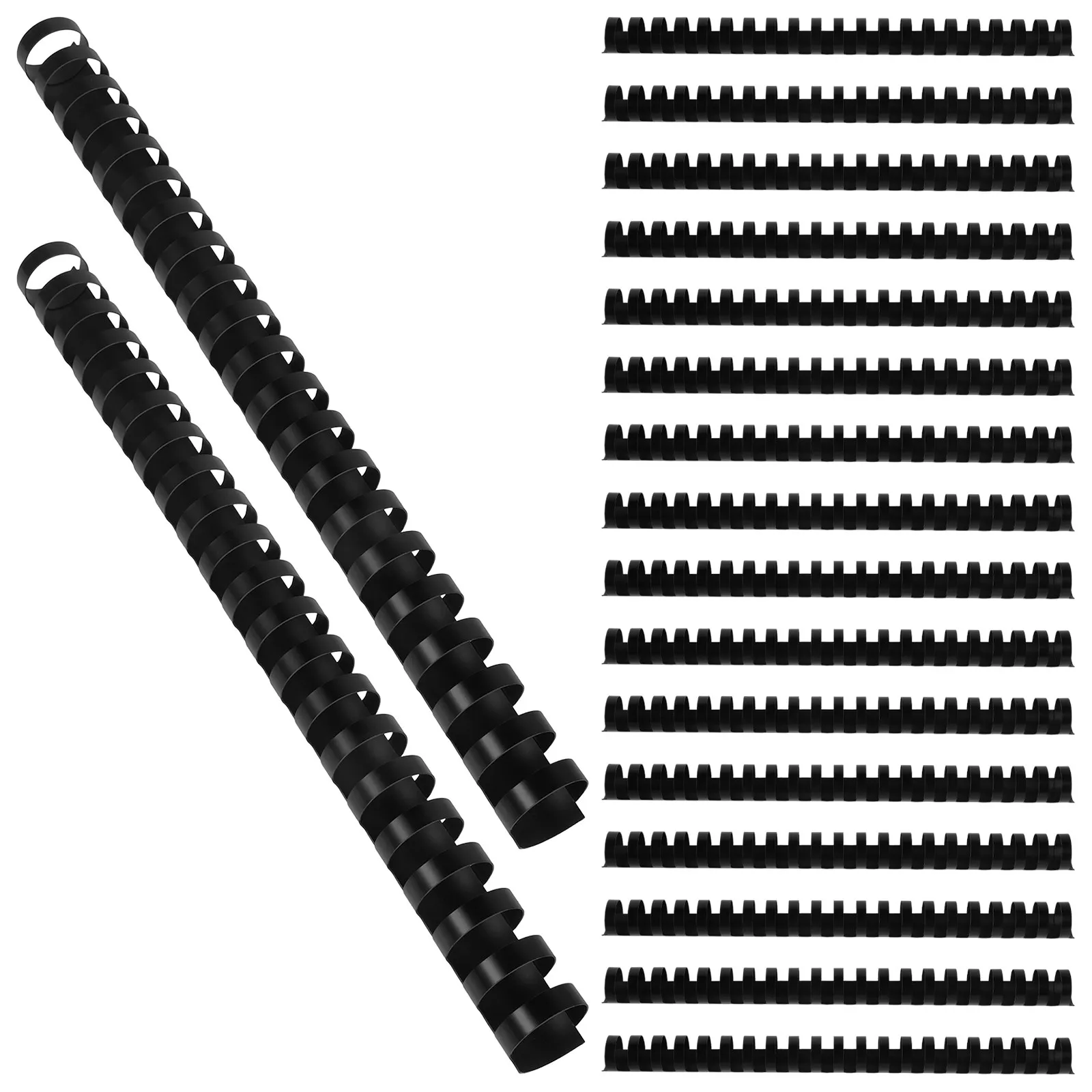 50Pcs 21-Ring Plastic Comb Binding Rings for Loose Leaf Book Binding Professional Document Presentation in Assorted Colors Sizes
50Pcs 21-Ring Plastic Comb Binding Rings for Loose Leaf Book Binding Professional Document Presentation in Assorted Colors Sizes