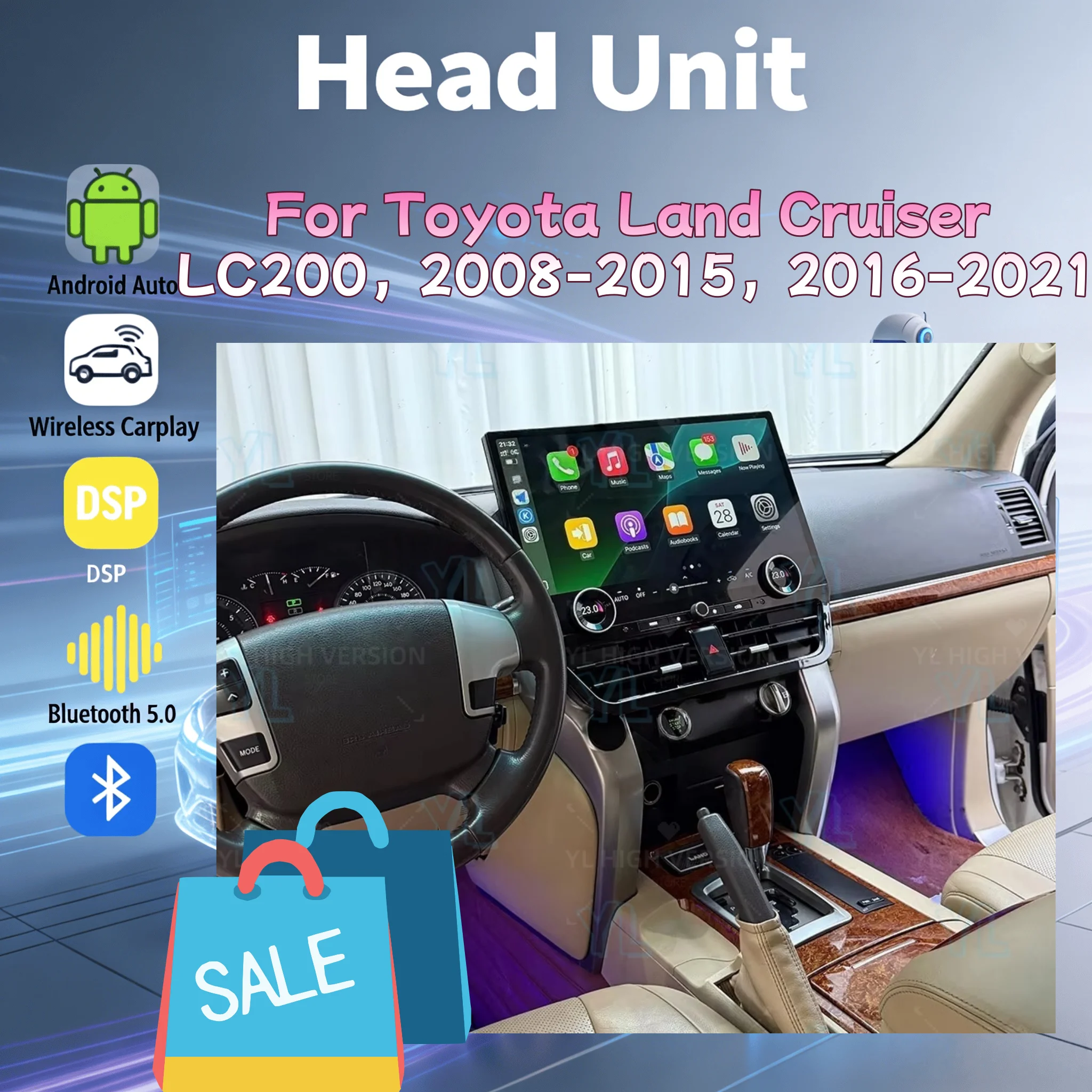 19.8" BIG Qled Screen Android Auto For Toyota Land Cruiser 200 LC200 2008-2021 Car Radio Stereo Player Wireless Carplay Unit 4G
19.8" BIG Qled Screen Android Auto For Toyota Land Cruiser 200 LC200 2008-2021 Car Radio Stereo Player Wireless Carplay Unit 4G