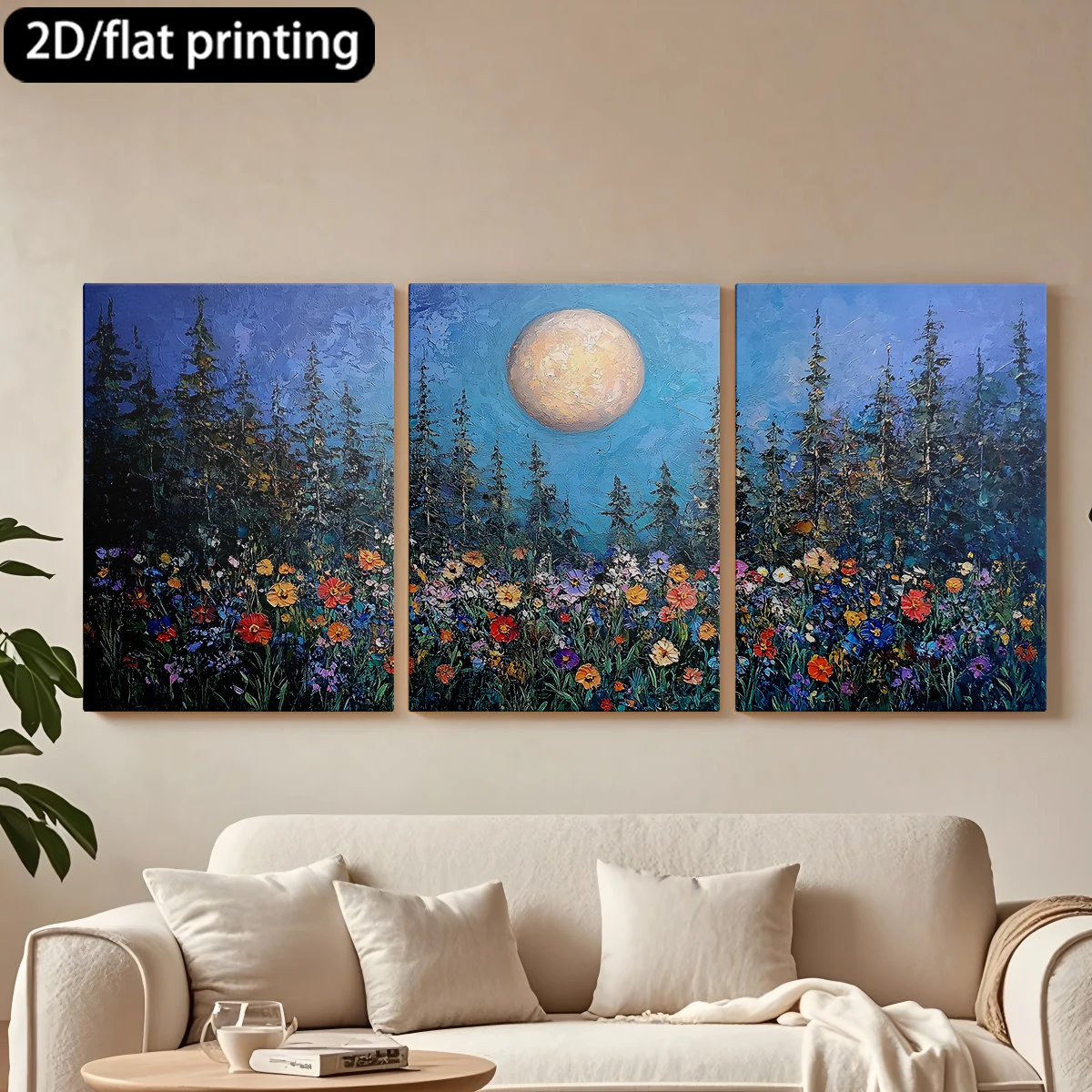3pc wooden frame canvas decorative paintingFull-moon night, forest, flower meadow.Corridor bedroom decoration
3pc wooden frame canvas decorative paintingFull-moon night, forest, flower meadow.Corridor bedroom decoration