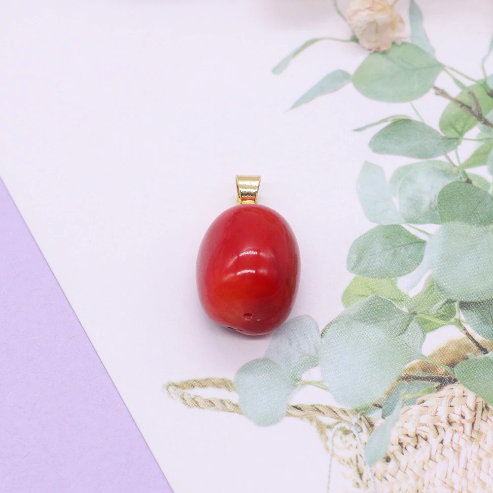 Exquisite Red Synthetic Coral Oval Plump Teardrop Gold-plated Single-hole Pendant DIY Jewelry Accessories for Necklaces Earrings
Exquisite Red Synthetic Coral Oval Plump Teardrop Gold-plated Single-hole Pendant DIY Jewelry Accessories for Necklaces Earrings