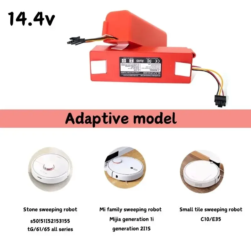 12800mAh BRR-2P4S-5200S Robotic Vacuum Cleaner Replacement Battery For Xiaomi Roborock S55 S60 S65 S50 S51 S5 MAX S6 Parts
12800mAh BRR-2P4S-5200S Robotic Vacuum Cleaner Replacement Battery For Xiaomi Roborock S55 S60 S65 S50 S51 S5 MAX S6 Parts