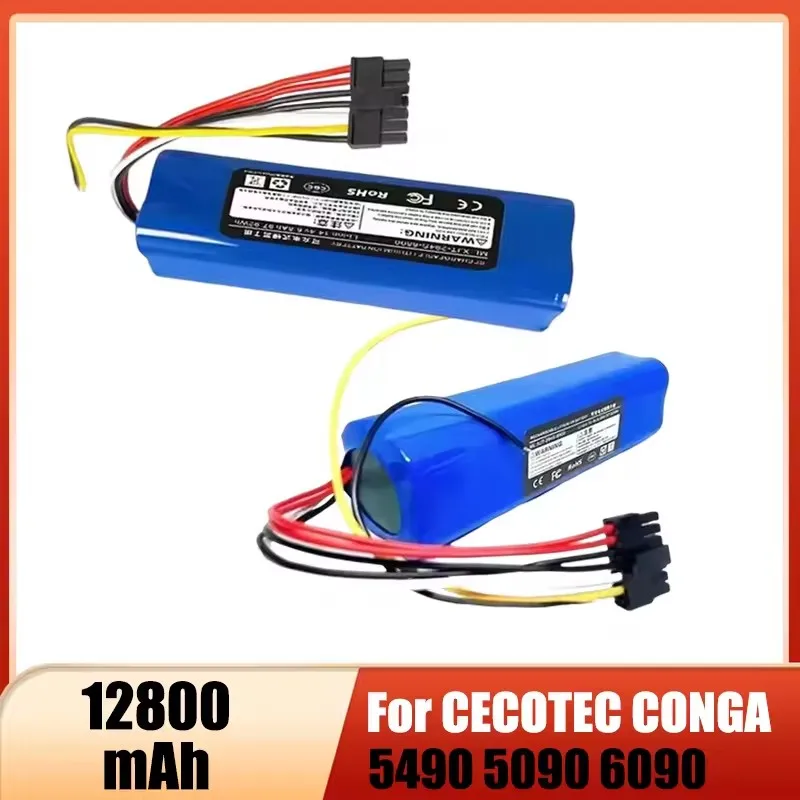 New 14.8V 12800mAh INR18650 MH1-4S2P-300S Robot Battery for Cecotec Conga 5090 5490 6090 Robotic Vacuum Cleaner
New 14.8V 12800mAh INR18650 MH1-4S2P-300S Robot Battery for Cecotec Conga 5090 5490 6090 Robotic Vacuum Cleaner
