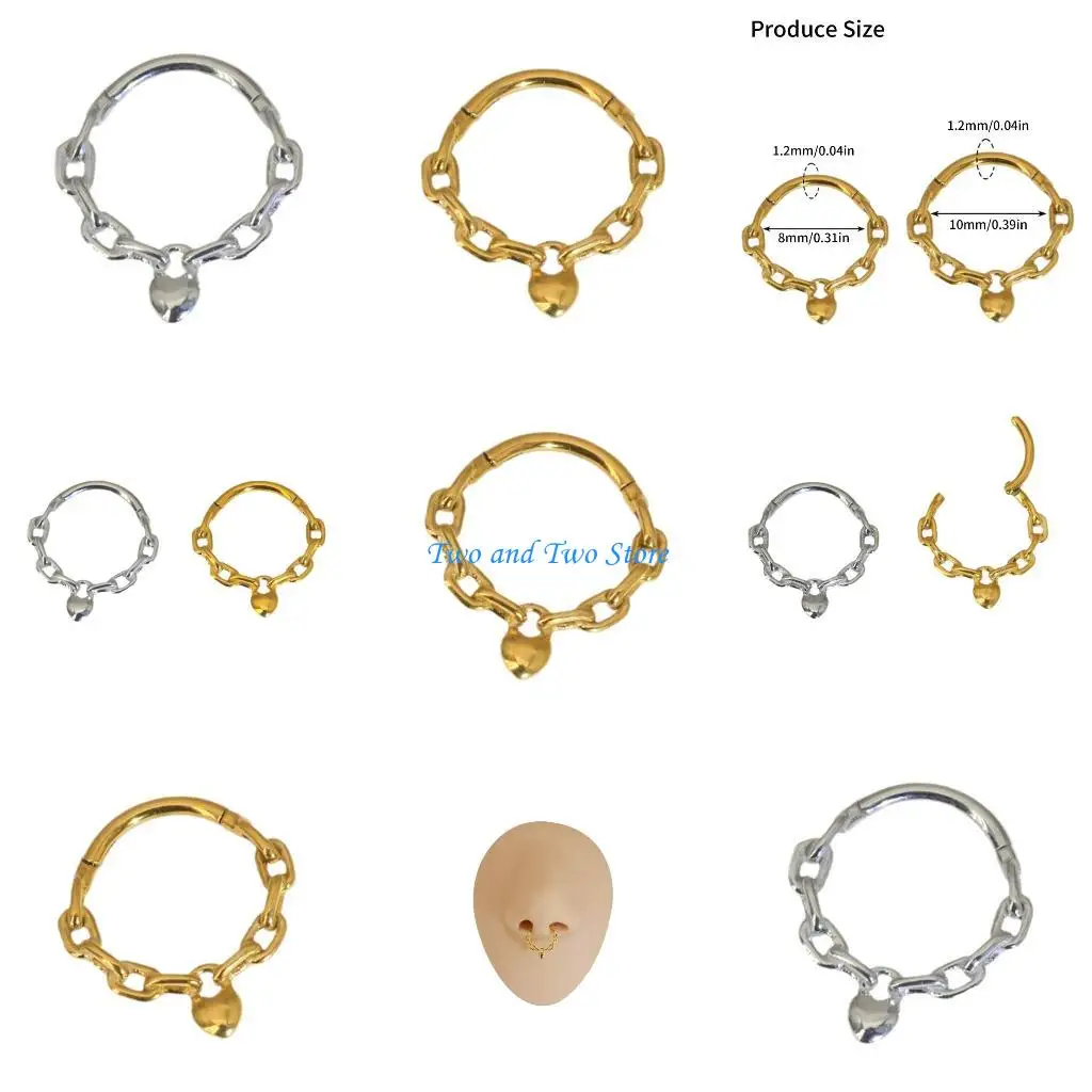 HX6F Elegant Heart Chain Septum Jewelry in 8MM and 10MM for Trendy Adults Wear
HX6F Elegant Heart Chain Septum Jewelry in 8MM and 10MM for Trendy Adults Wear