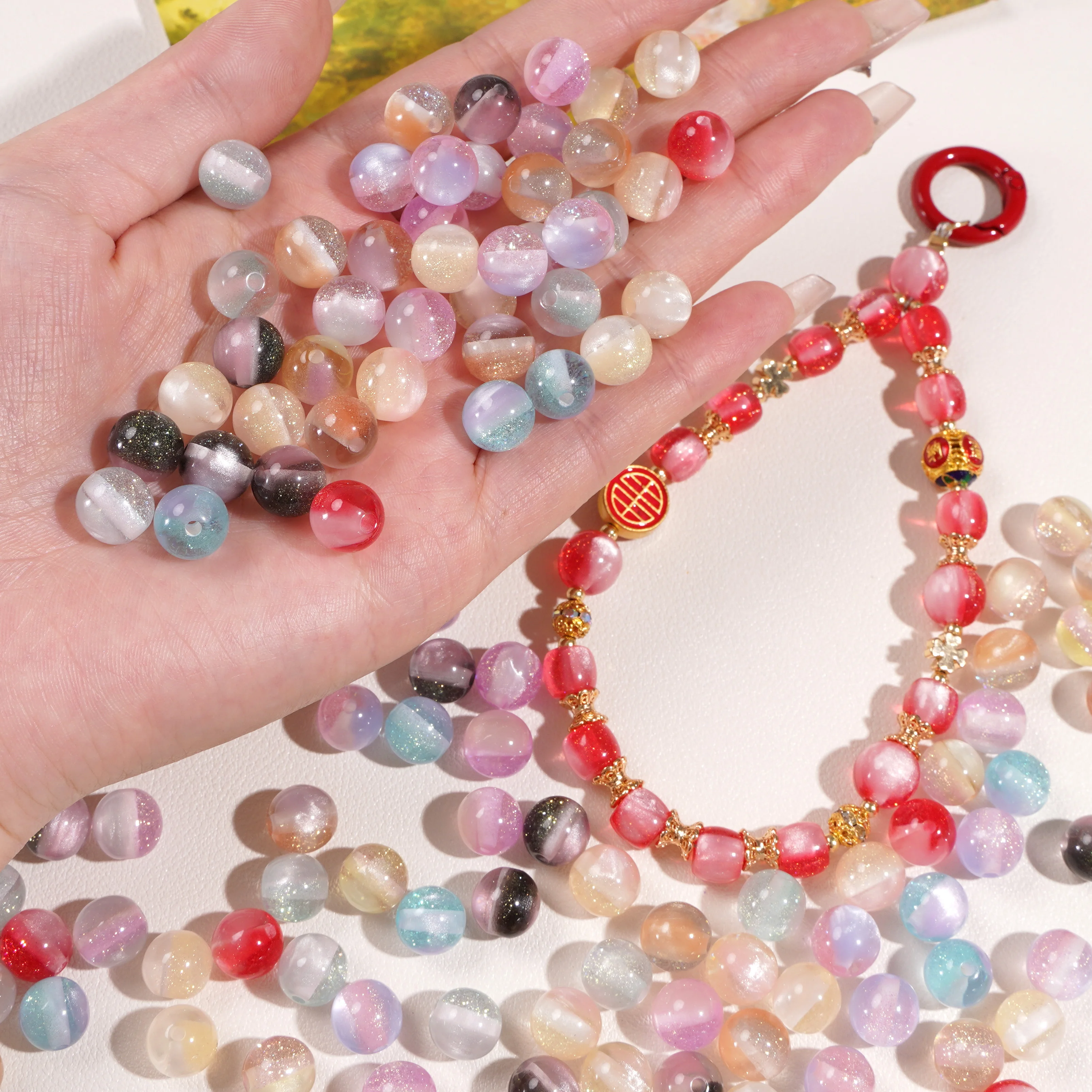 10mm 5pcs Resins Dreamy Beads Spacer Beads Pattern For Jewelry Making DIY Bracelet Necklace Accessories Round Loose Bead
10mm 5pcs Resins Dreamy Beads Spacer Beads Pattern For Jewelry Making DIY Bracelet Necklace Accessories Round Loose Bead