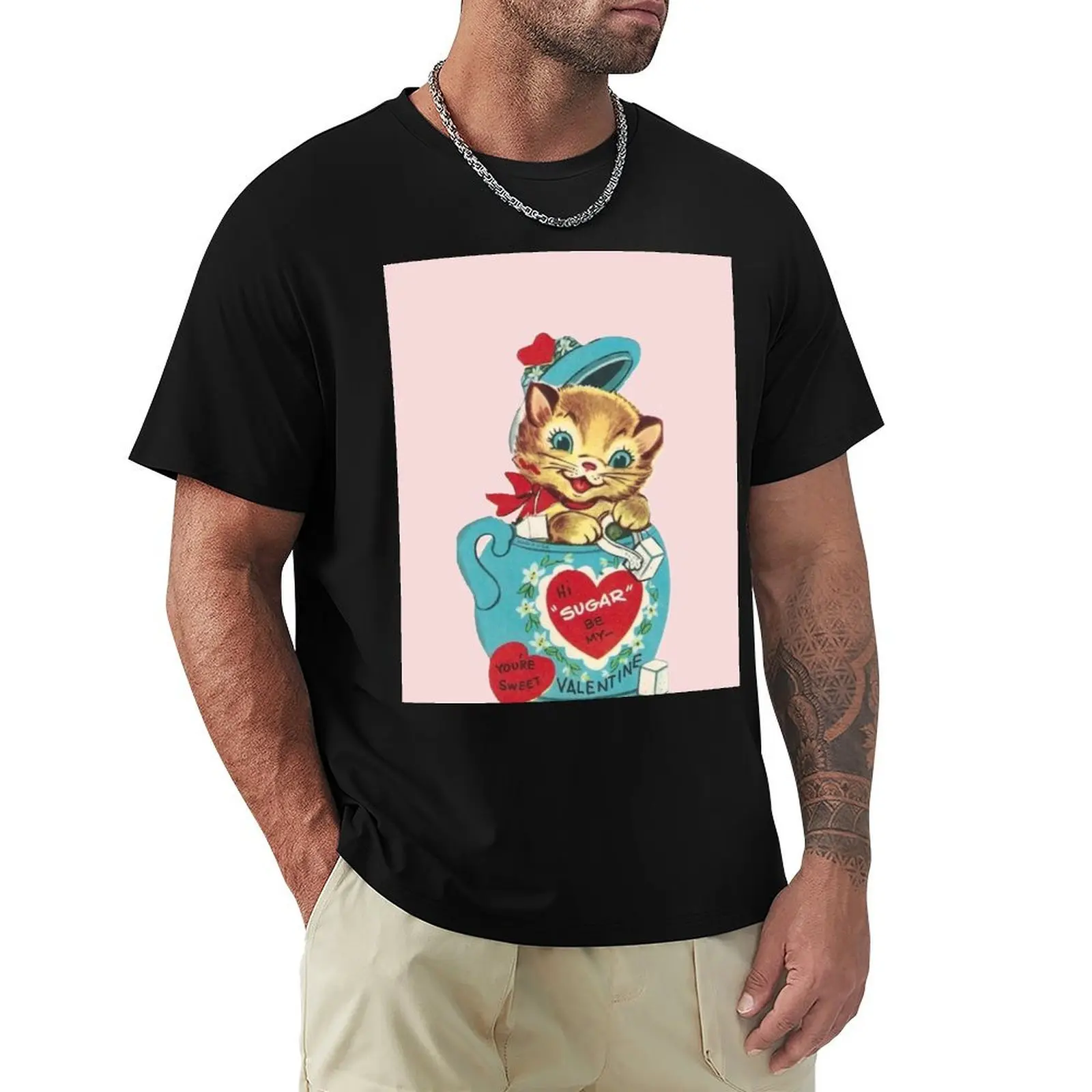 Hi Sugar Vintage Kitten Valentine’s Day Card T-Shirt T-shirts oversize oversizeds Men's t-shirts
Hi Sugar Vintage Kitten Valentine’s Day Card T-Shirt T-shirts oversize oversizeds Men's t-shirts